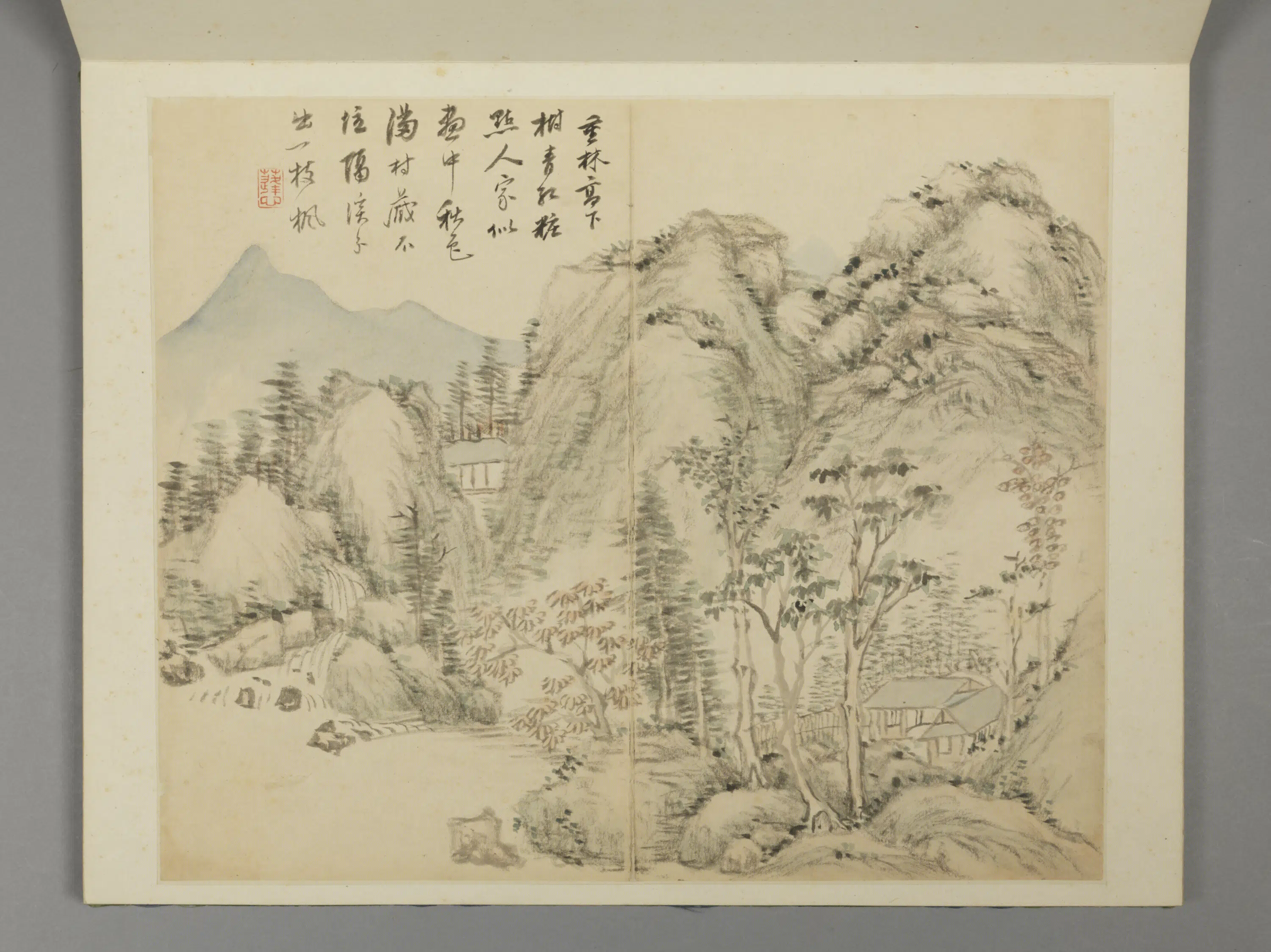 清代【王宸】《山水册－重林高下》 第1张