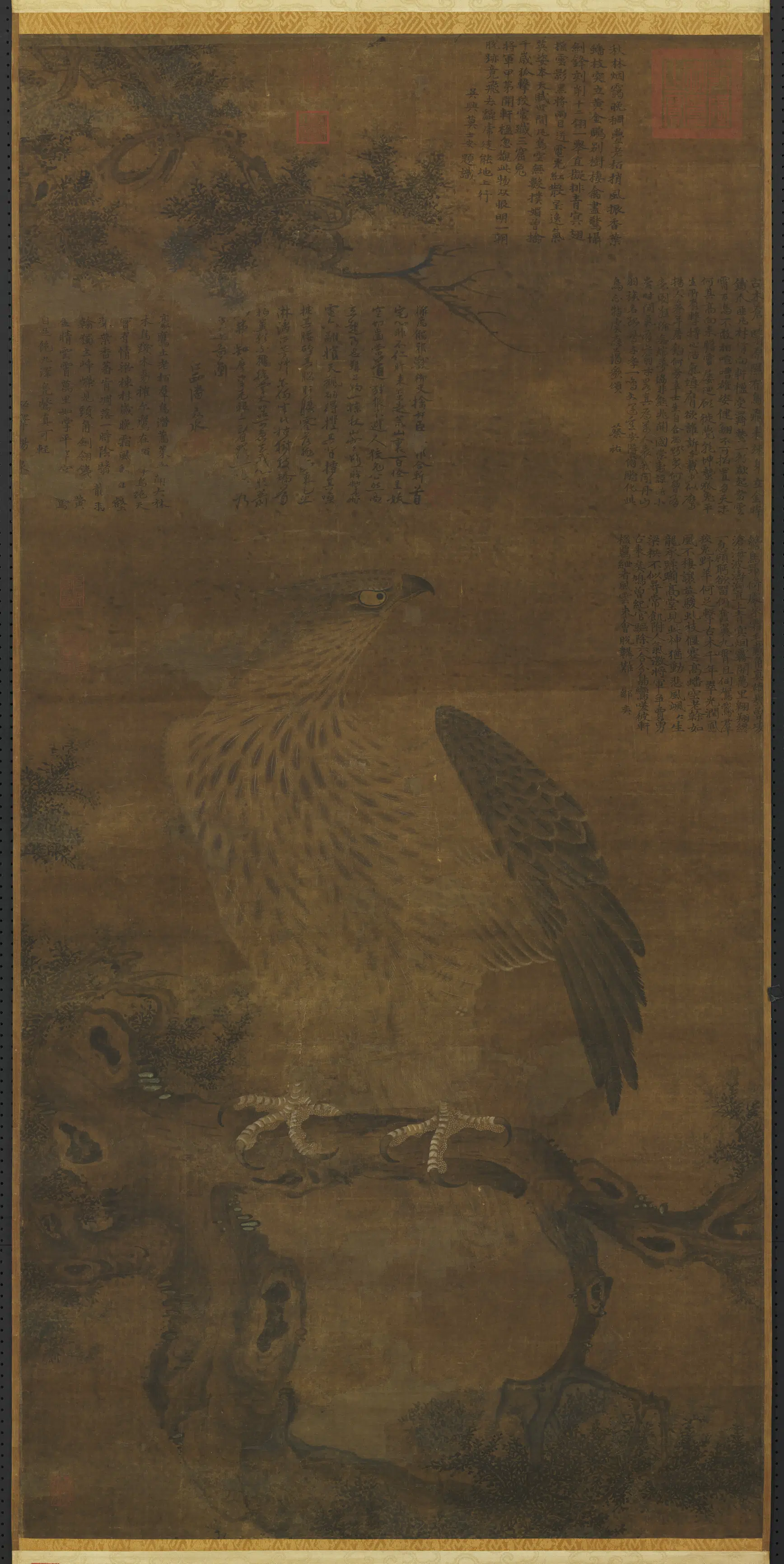 宋代《宋人画鹰图轴》 第1张