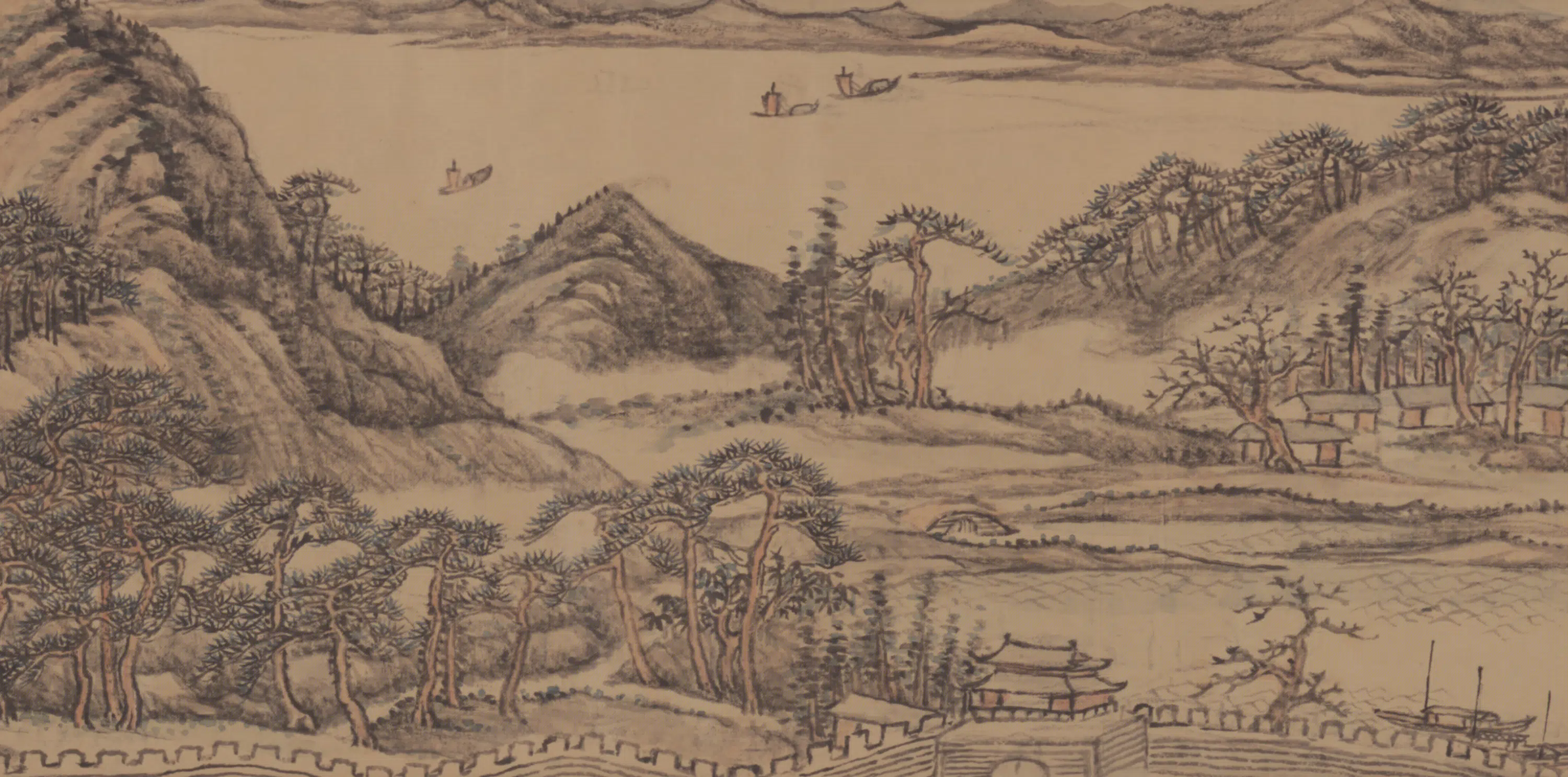清代【张宗苍】《画弘历万松岭诗意卷》 第2张 清代【张宗苍】《画弘历万松岭诗意卷》 第2张