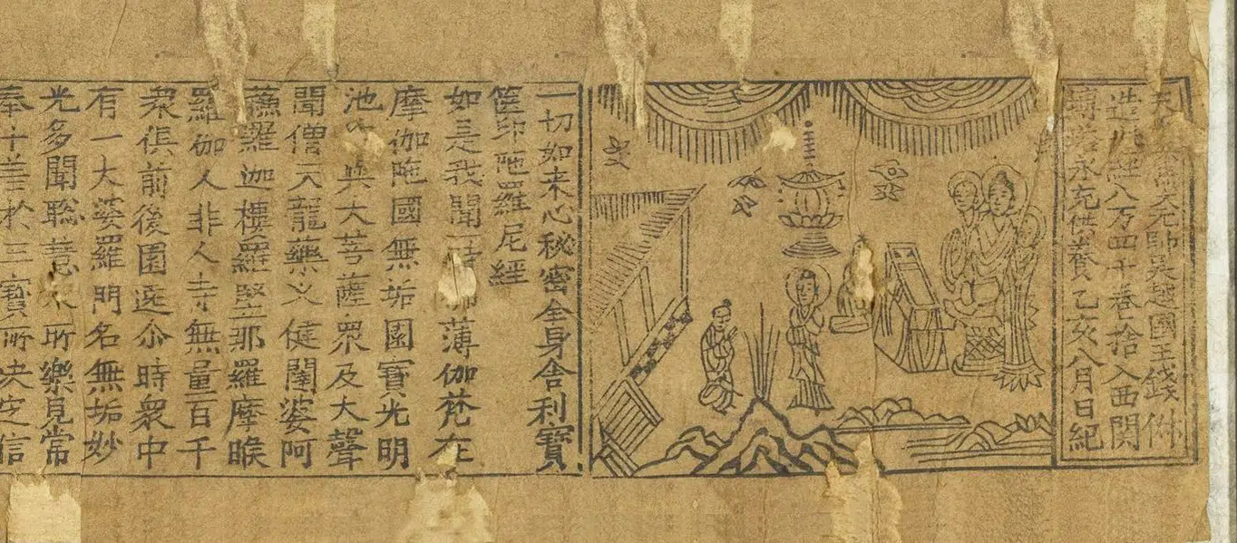 五代 【佚名】《吴越王雷锋塔经卷》 第3张 五代 【佚名】《吴越王雷锋塔经卷》 第3张