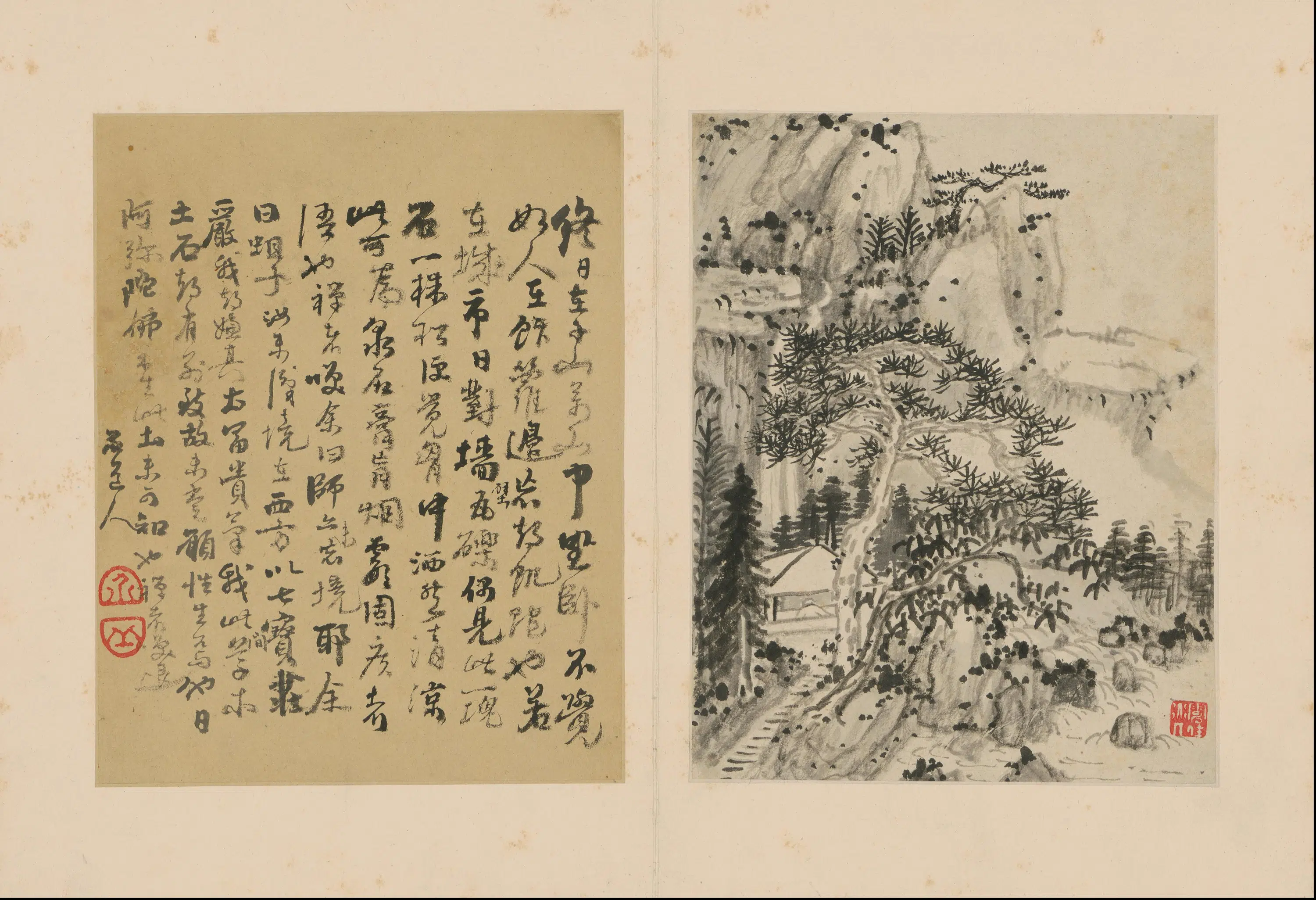 清代【髡残(石谿)】《物外田园图册（8开）》 第6张