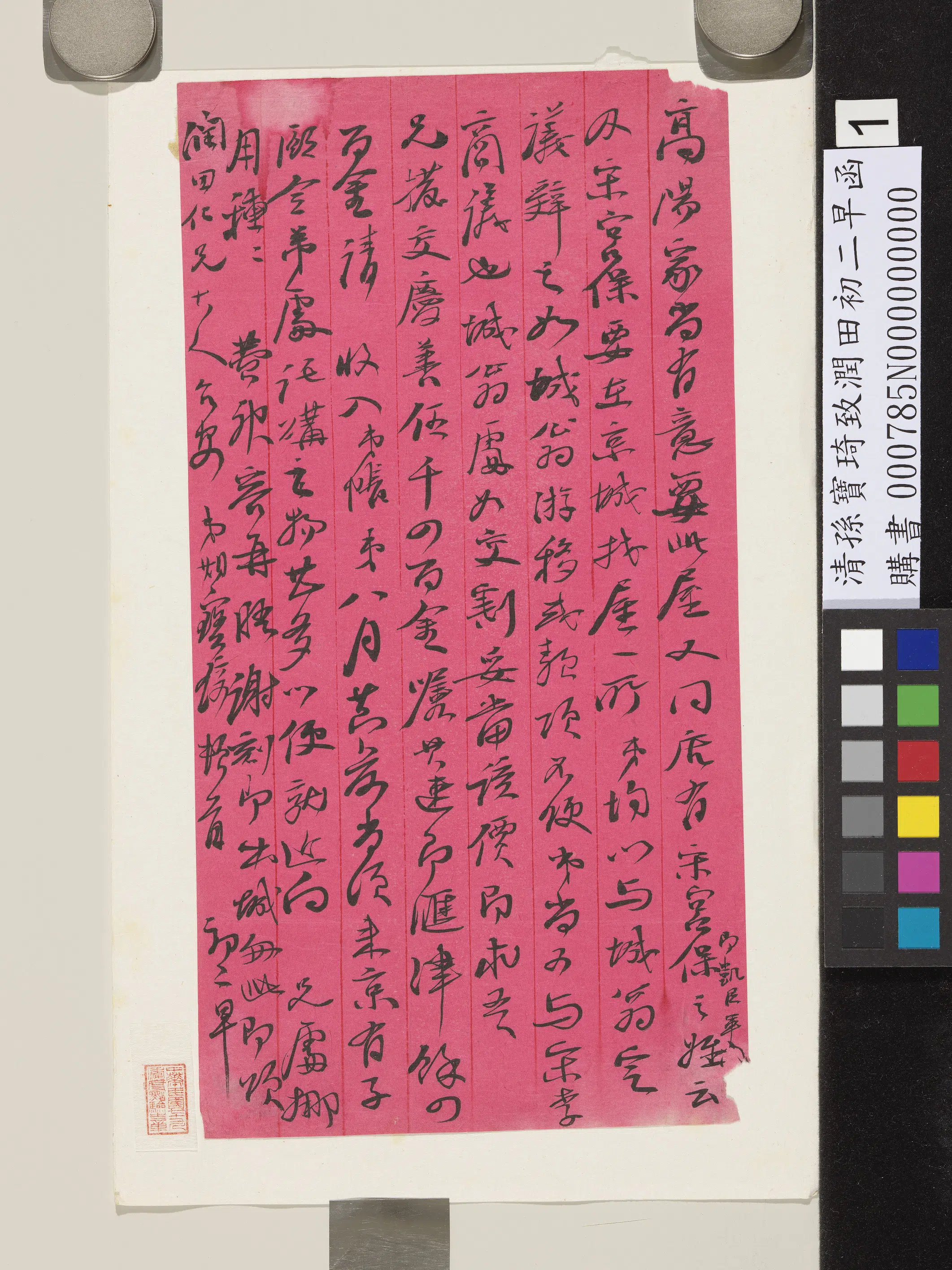 清代【孙宝琦】《致润田初二早函》
