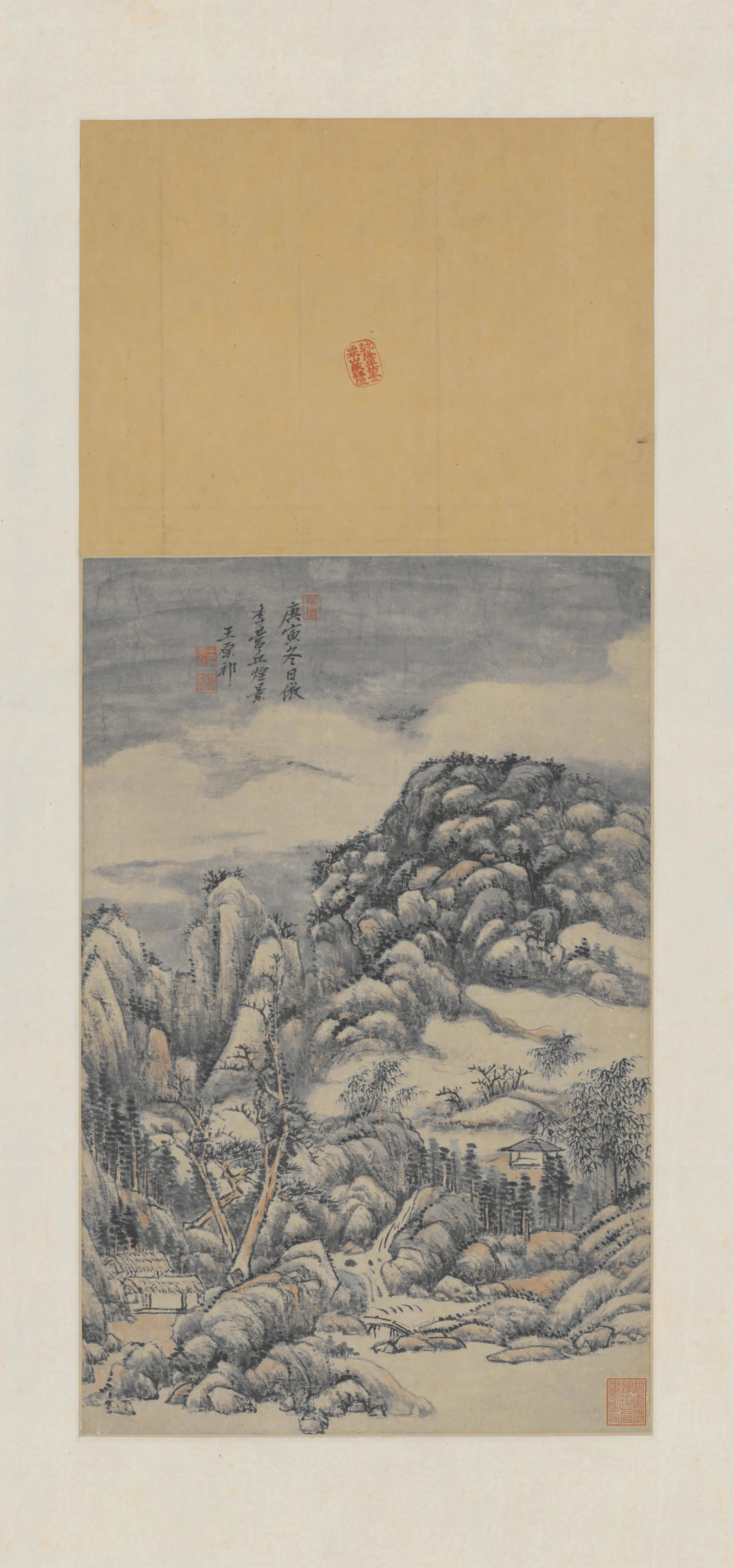 宋代【李成】《王原祁仿李成烟景轴》 第1张