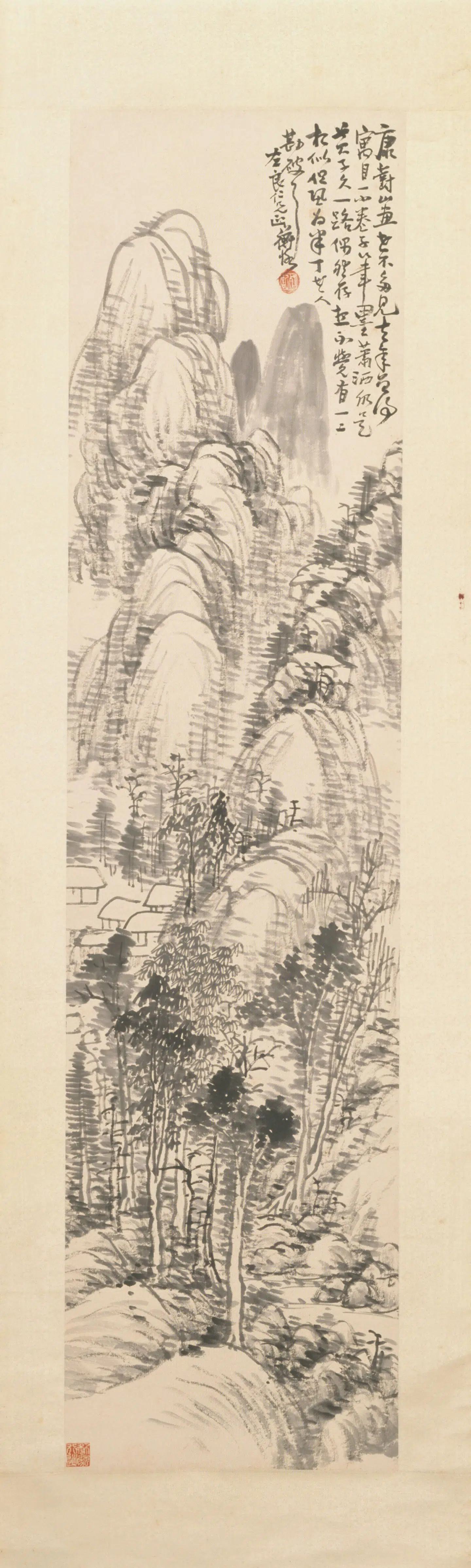 近现代【陈师曾】《山水图轴》