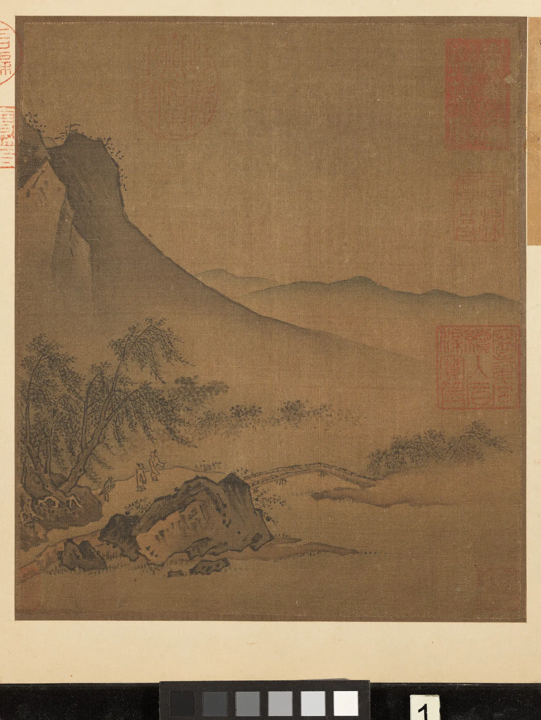 南宋【叶肖岩】《西湖十景图册-苏堤春晓》