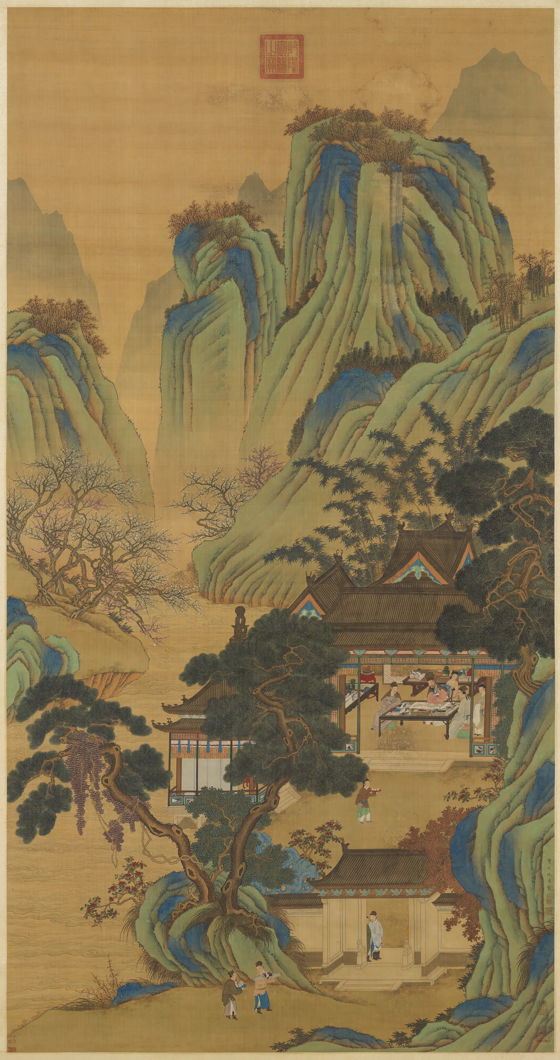明朝【仇英】《宝绘堂图轴》
