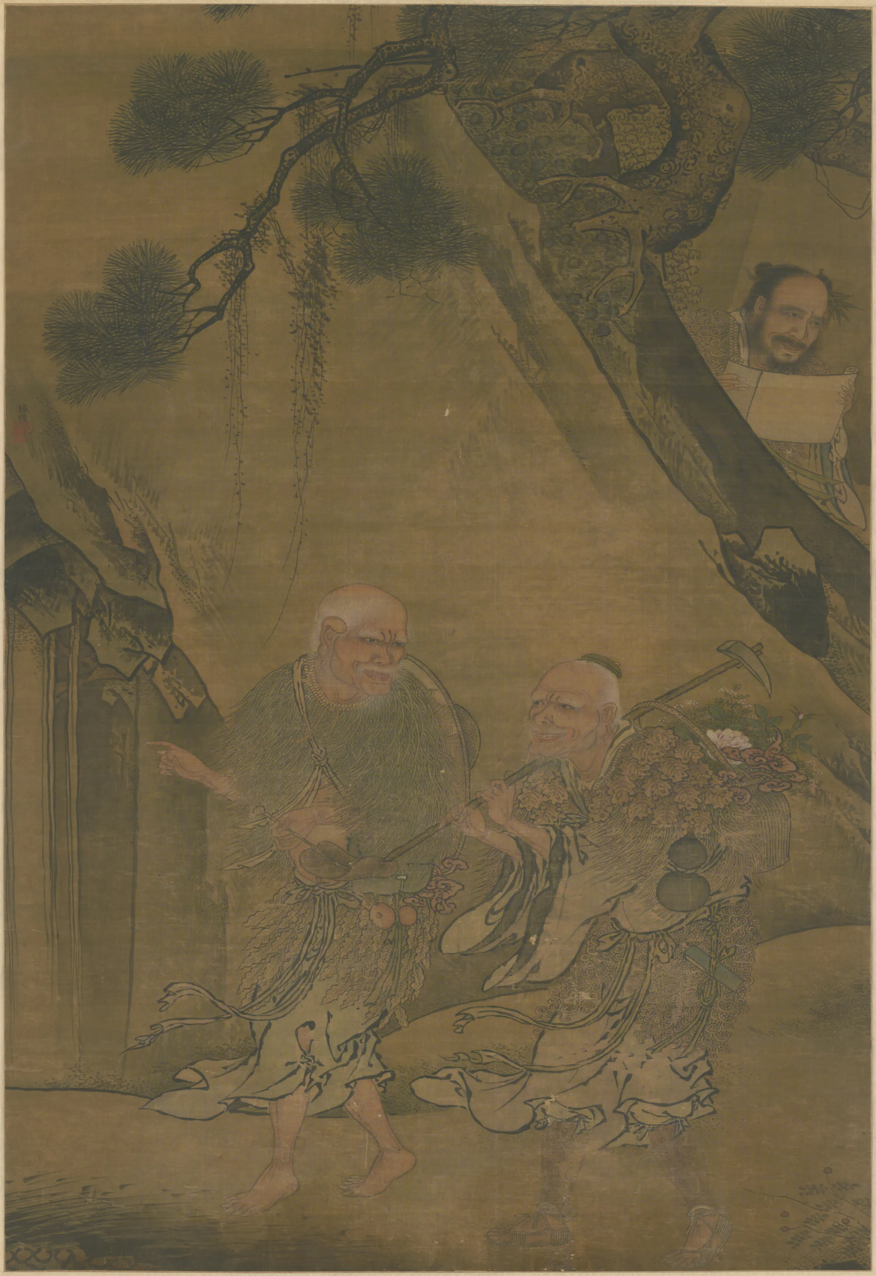 明朝【张瓒】《三皇轴》