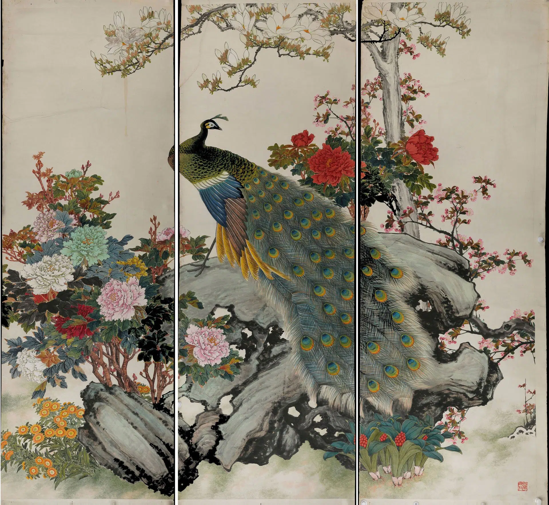 近现代【张天奇】《玉堂春色屏》