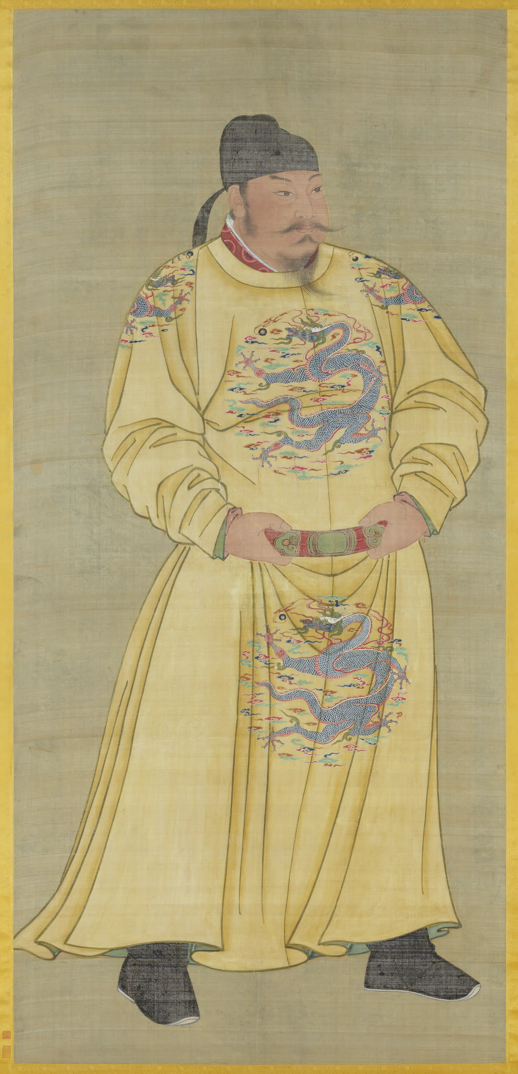 唐朝《唐太宗立像（一）图轴》