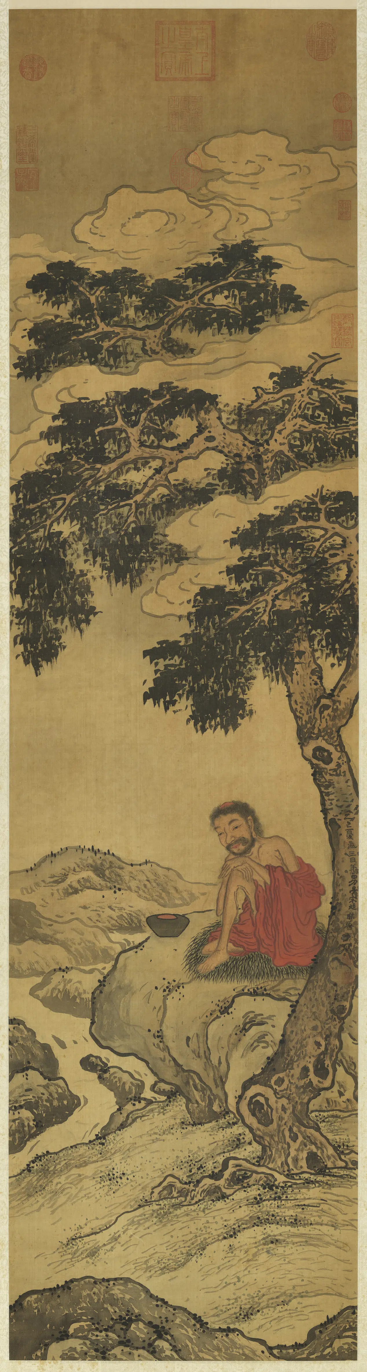 明朝【宋旭】《画罗汉图轴》