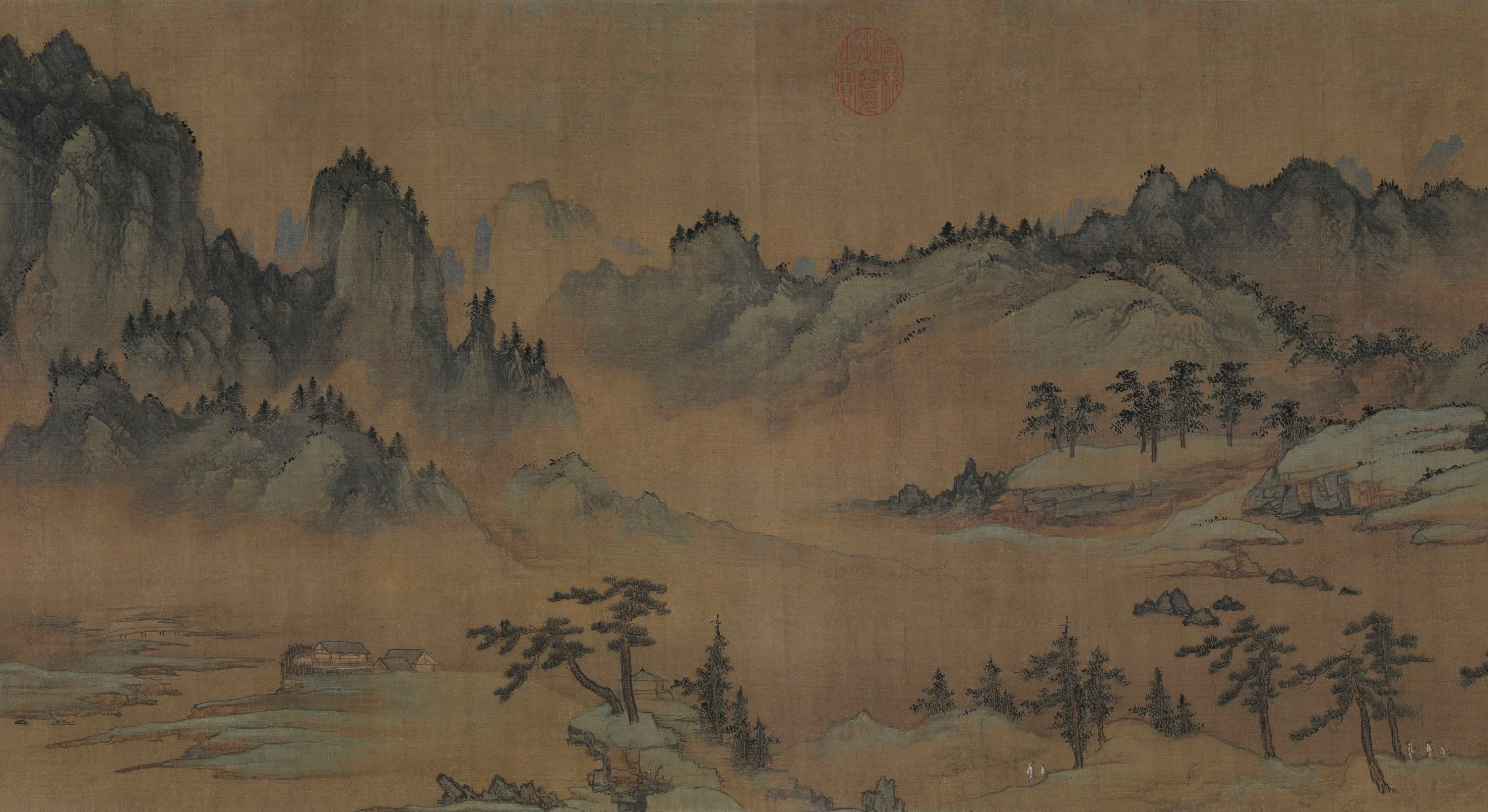 元朝【商琦】《春山图卷》 第2张