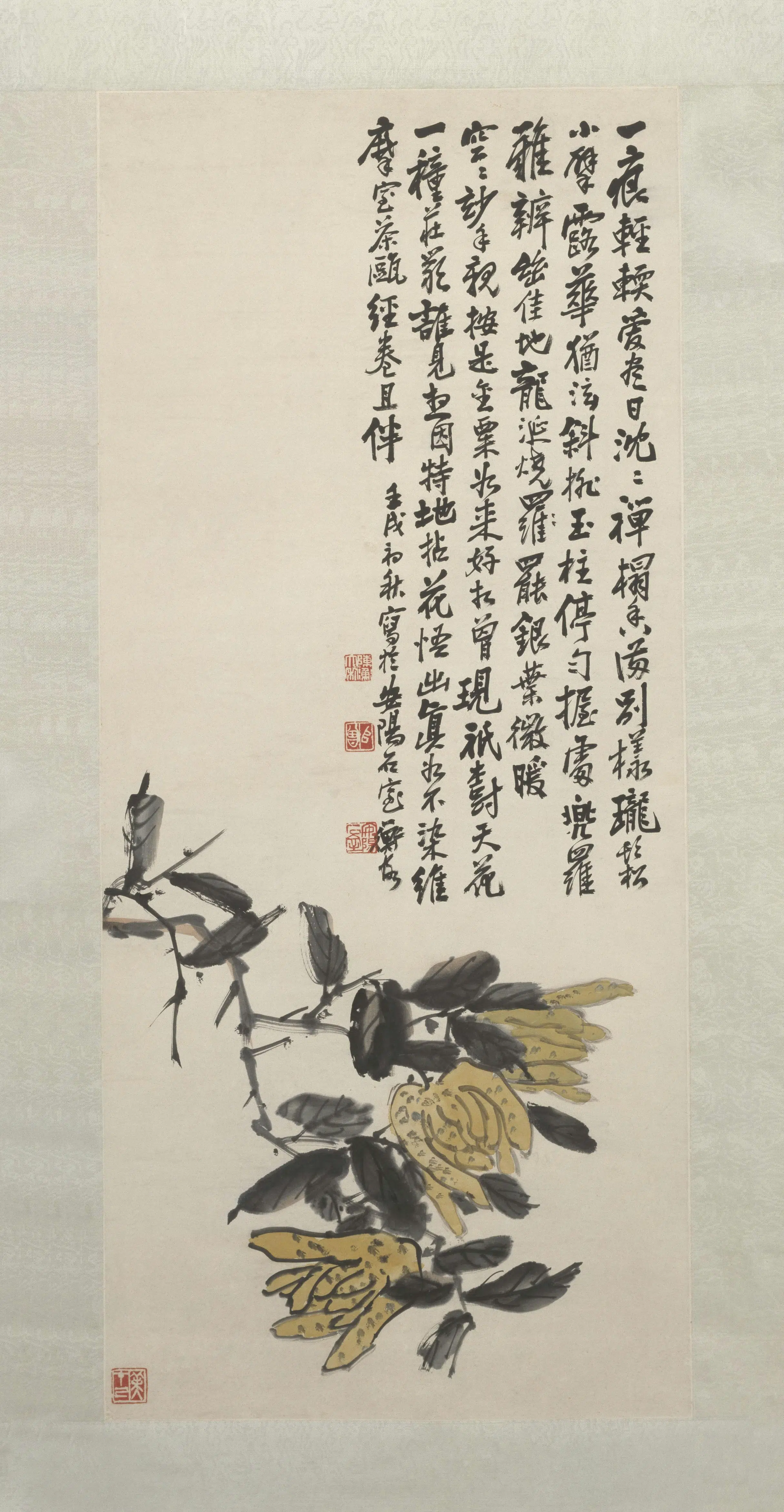 近现代【陈师曾】《佛手图轴》