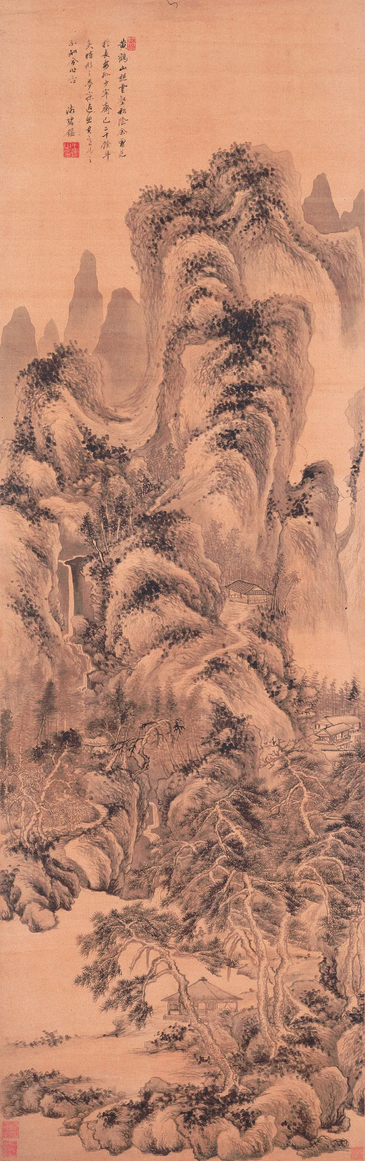 清代【王鉴】《仿古山水屏》 第3张 清代【王鉴】《仿古山水屏》 第3张