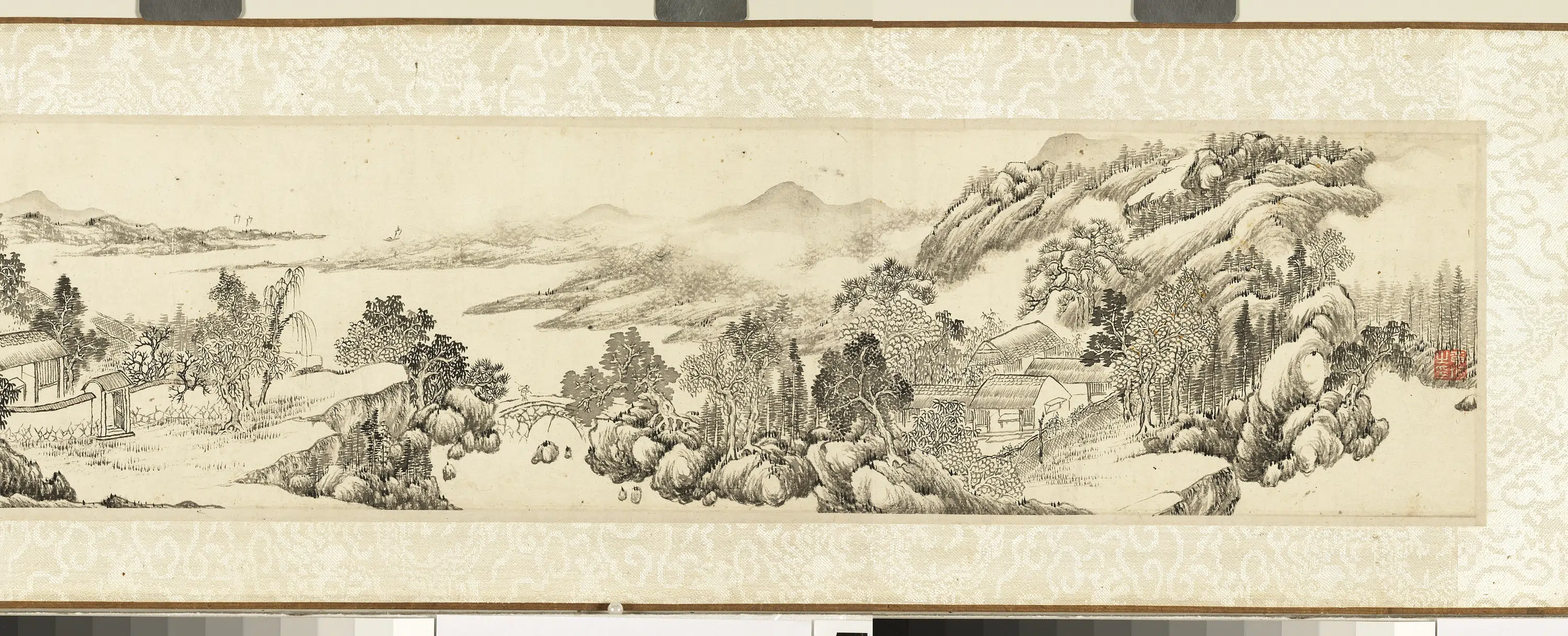清代【黄均】《湖村夏图真迹卷》 第3张 清代【黄均】《湖村夏图真迹卷》 第3张