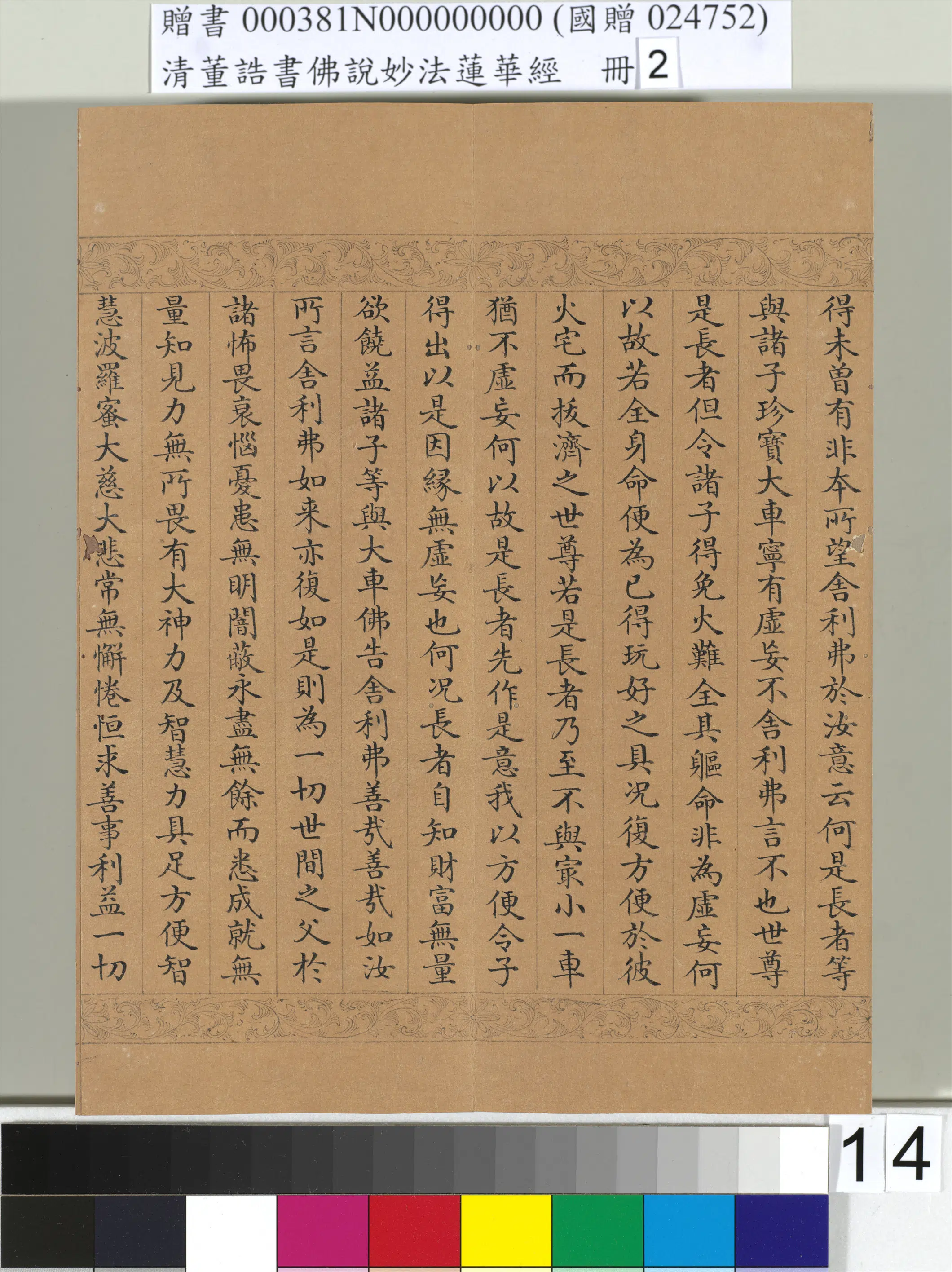 清代【董诰】《佛说妙法莲华经(二)册-48开》 第6张 清代【董诰】《佛说妙法莲华经(二)册-48开》 第6张