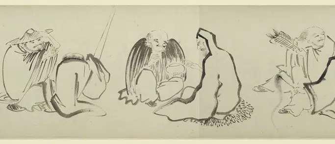 明朝【李麟】《白描罗汉图卷》 第10张 明朝【李麟】《白描罗汉图卷》 第10张
