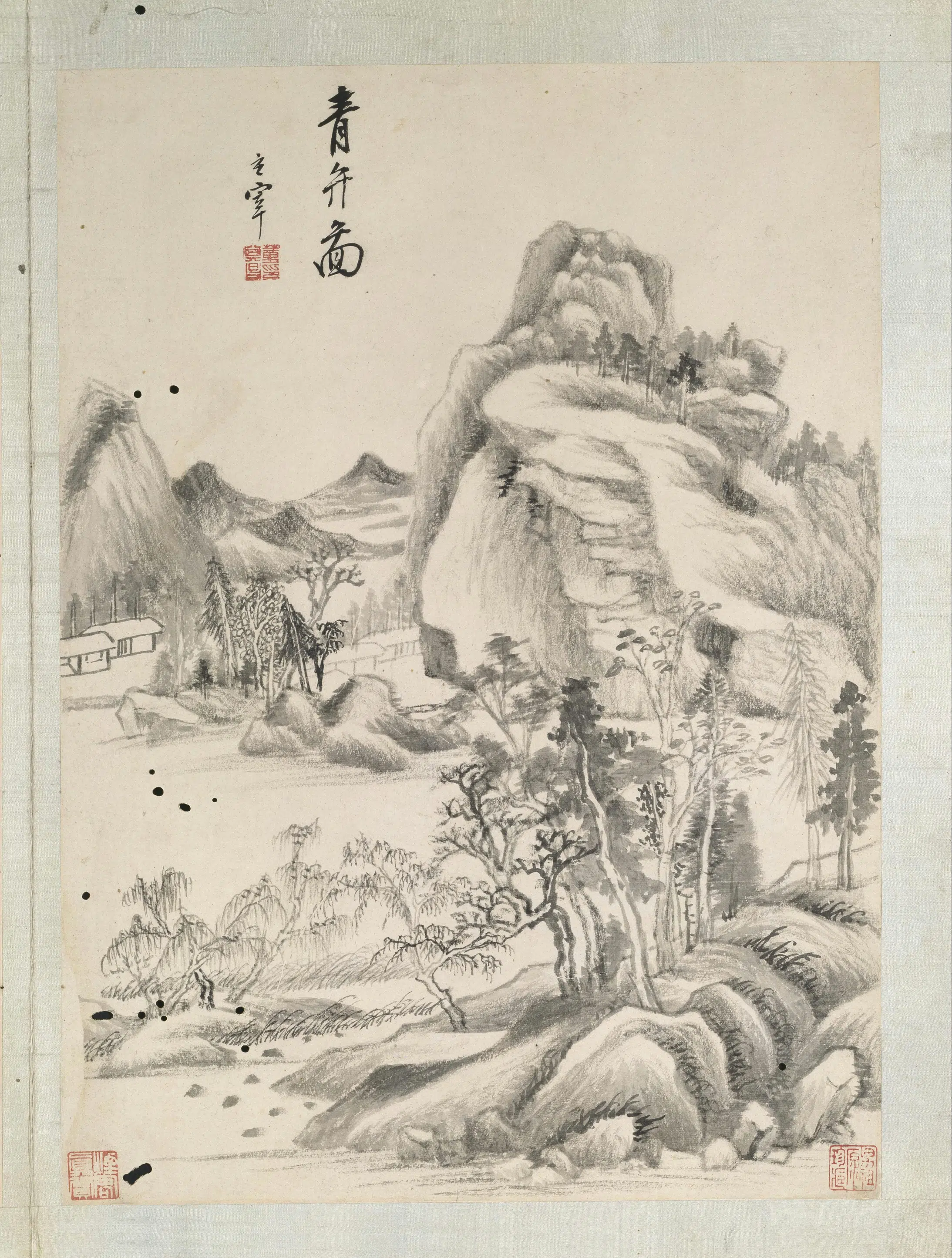明朝【董其昌】《仿古山水册（8开）》 第5张
