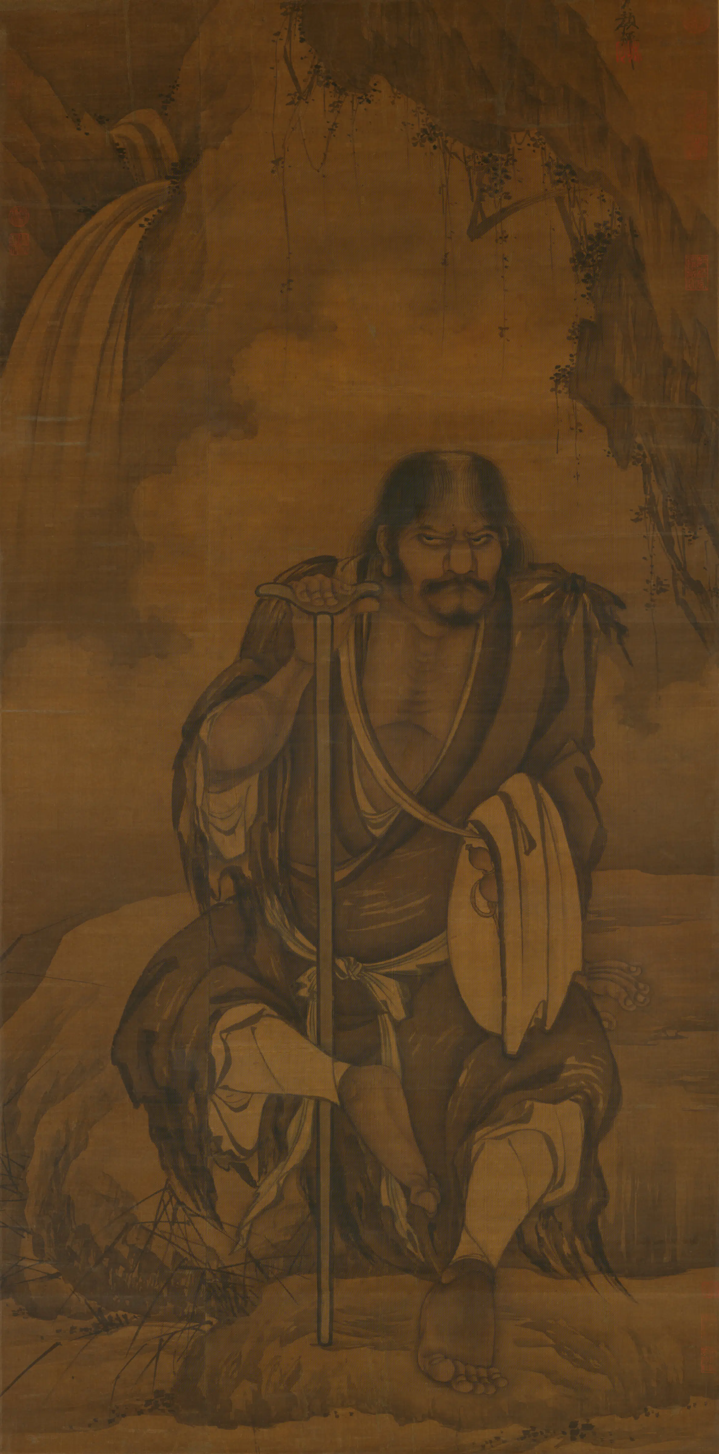 元朝【颜辉】《李仙像轴》