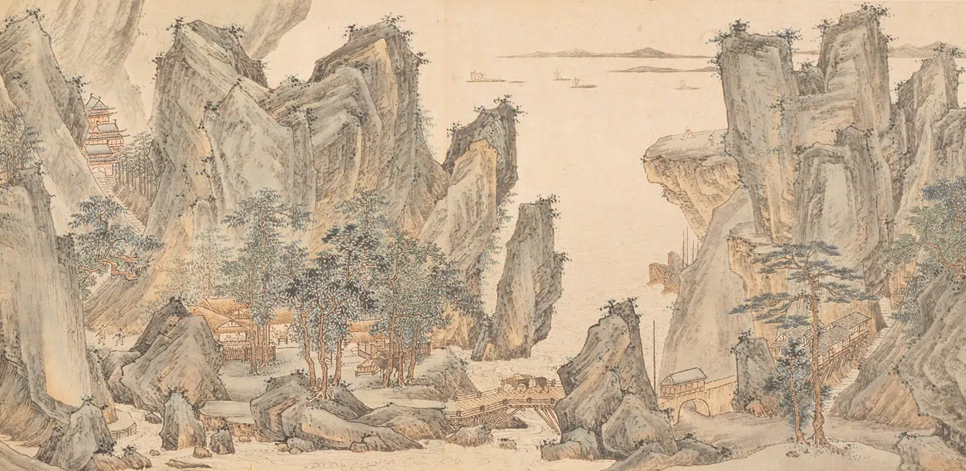 清代【吴宏】《清江行旅图卷》 第3张 清代【吴宏】《清江行旅图卷》 第3张