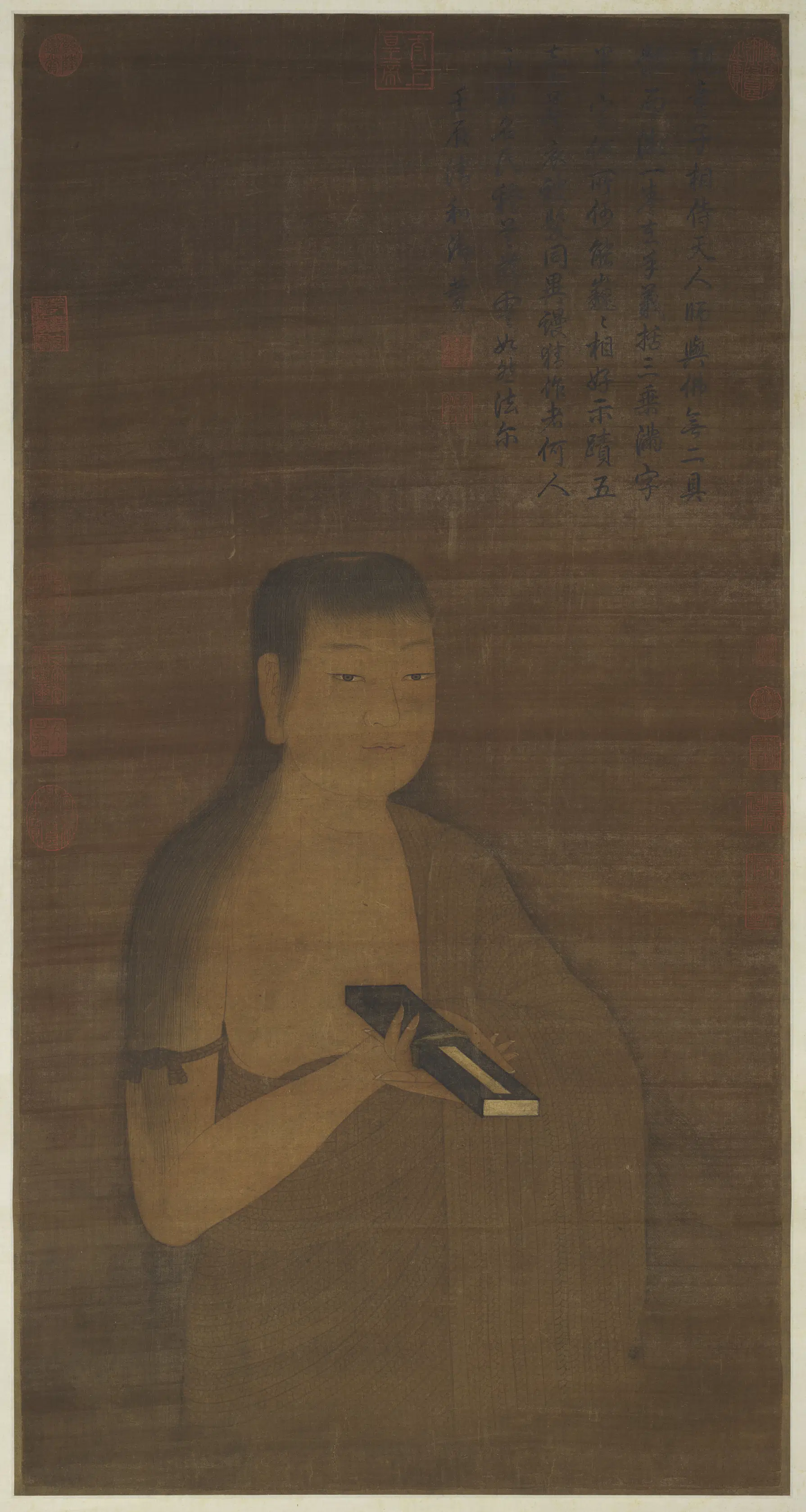 宋代《宋人画文殊像图轴》
