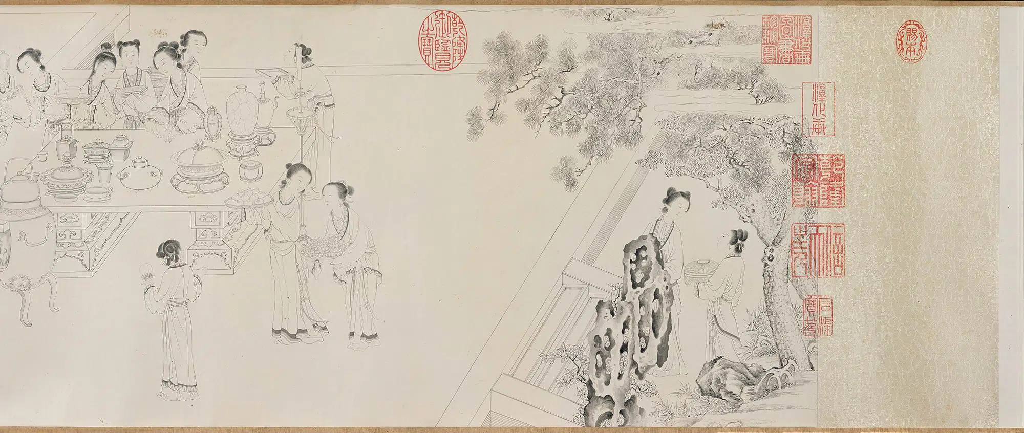 清代【丁观鹏】《乞巧图卷》 第6张