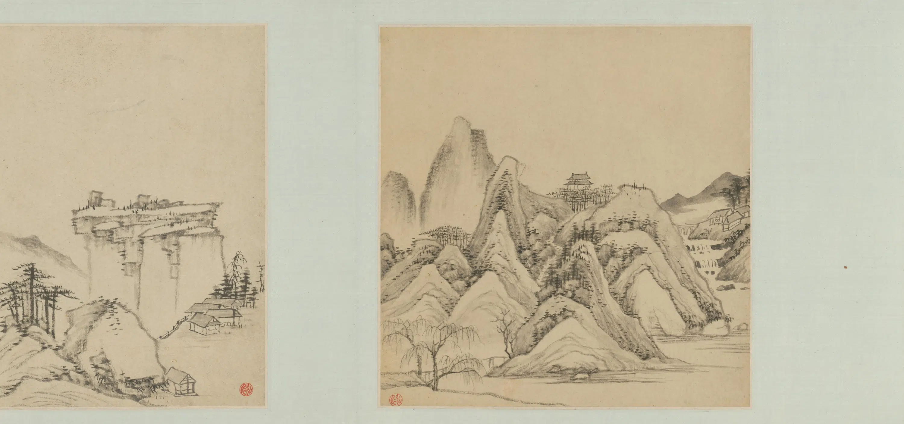 清代【弘仁】《山水册装卷》 第3张