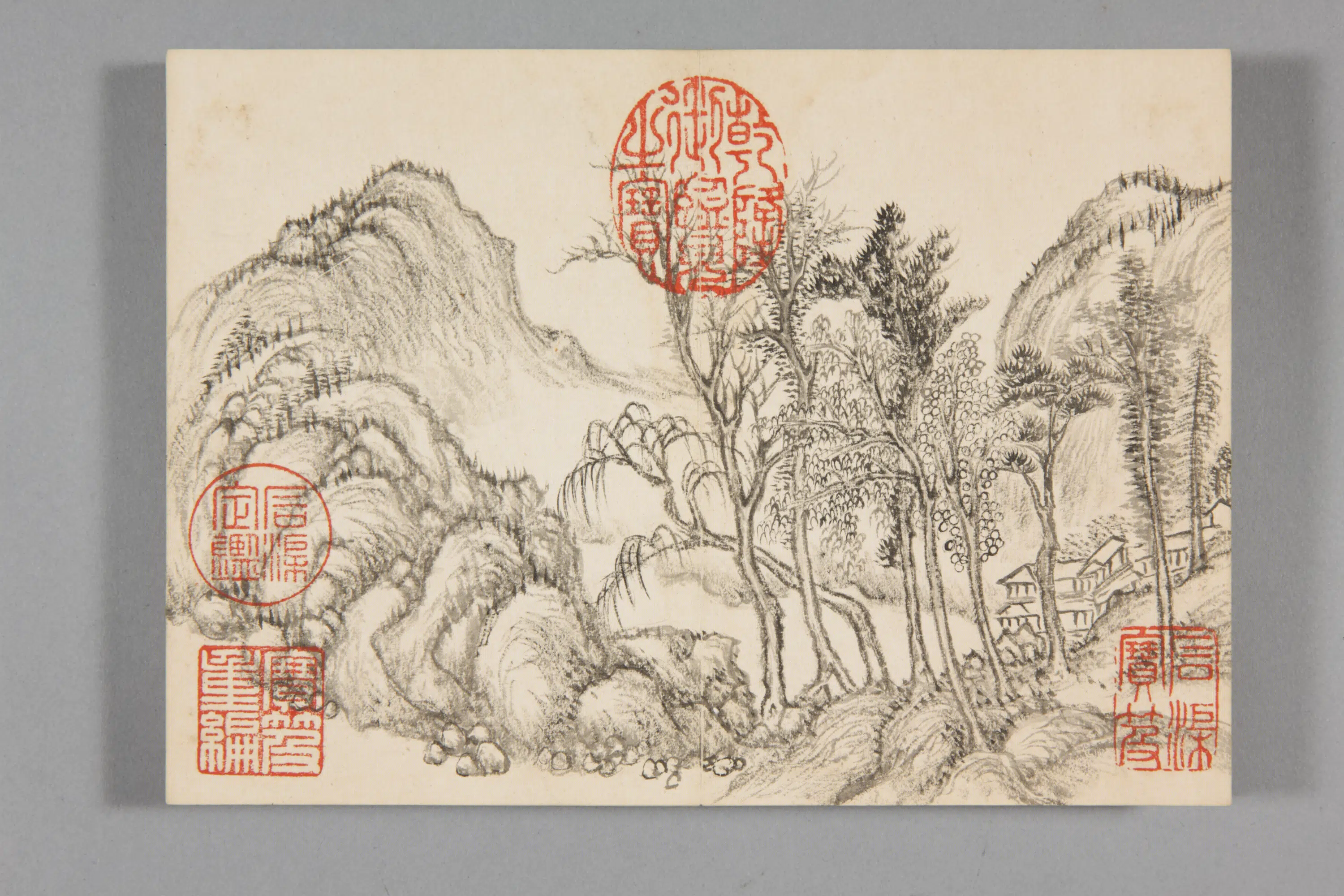清代【董邦达】《山水册-3（12开）》