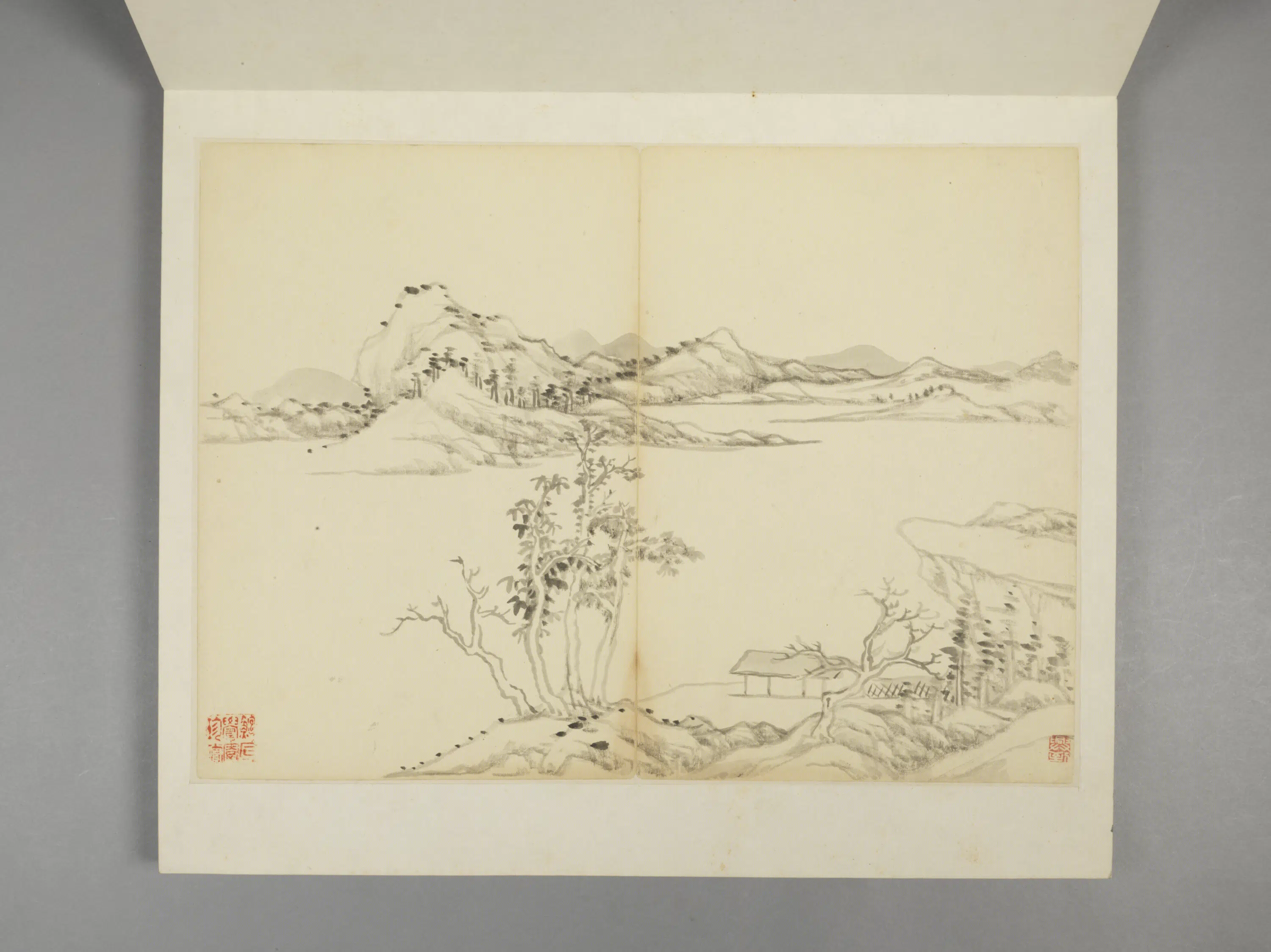 清代【张宗苍】《与张冾山水合绘册(9开)》 第2张 清代【张宗苍】《与张冾山水合绘册(9开)》 第2张