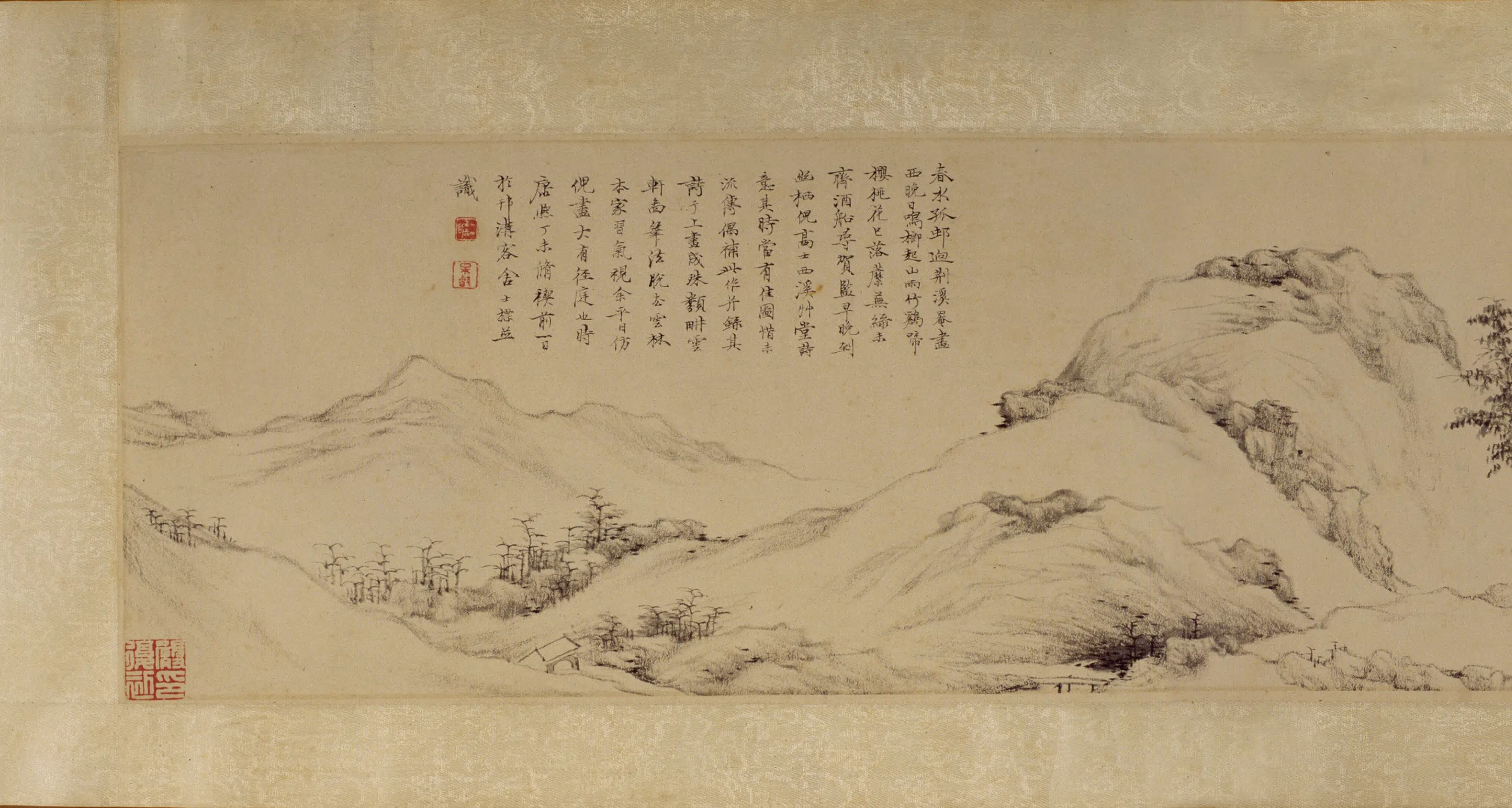 清代【查士标】《西溪草堂图卷》 第1张