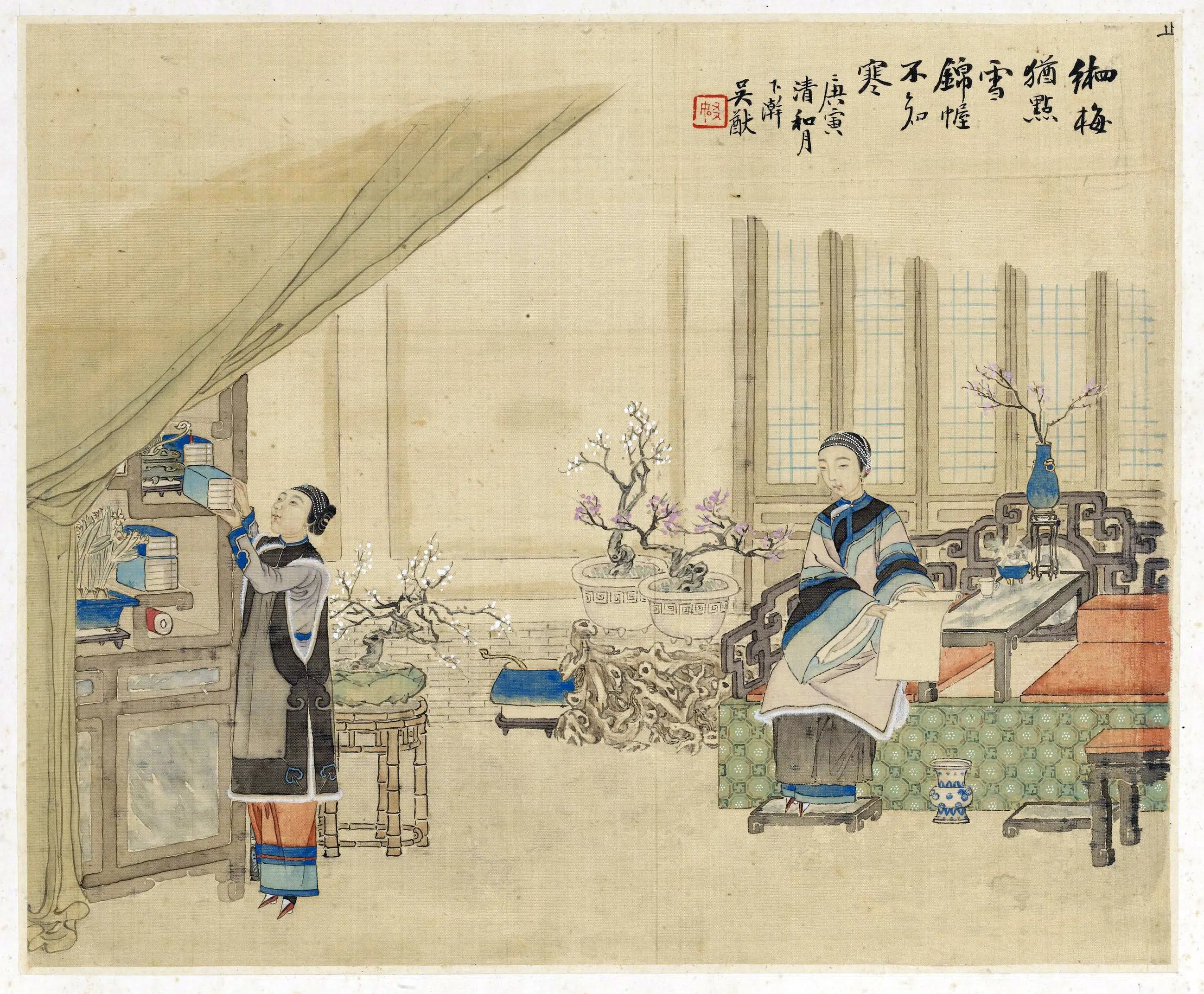 清代【吴嘉猷】《仕女册》