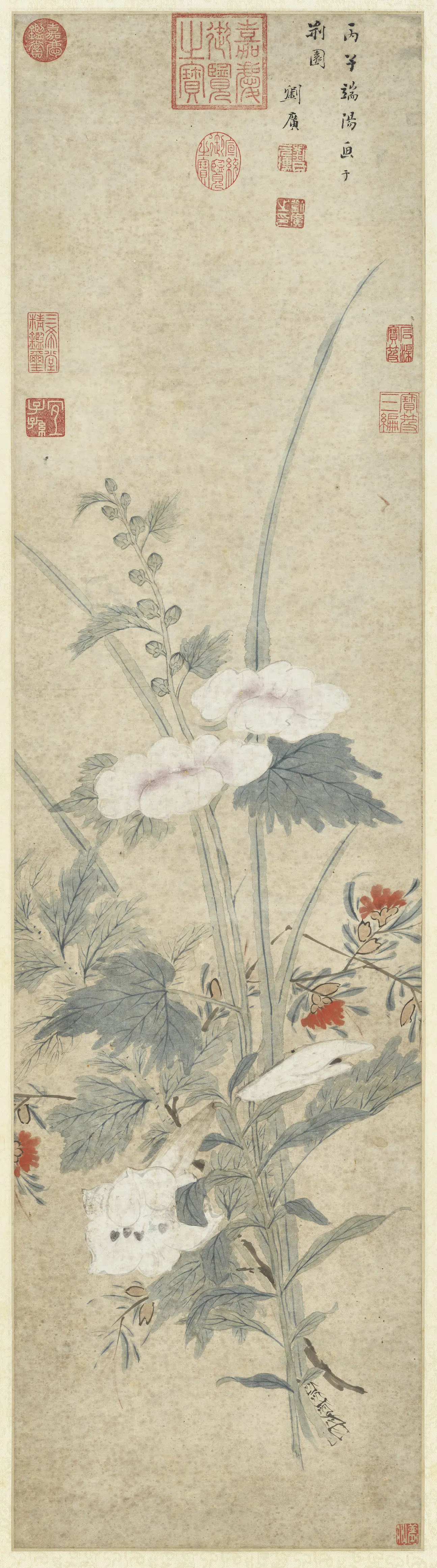 明朝【刘广】《画端阳景图轴》