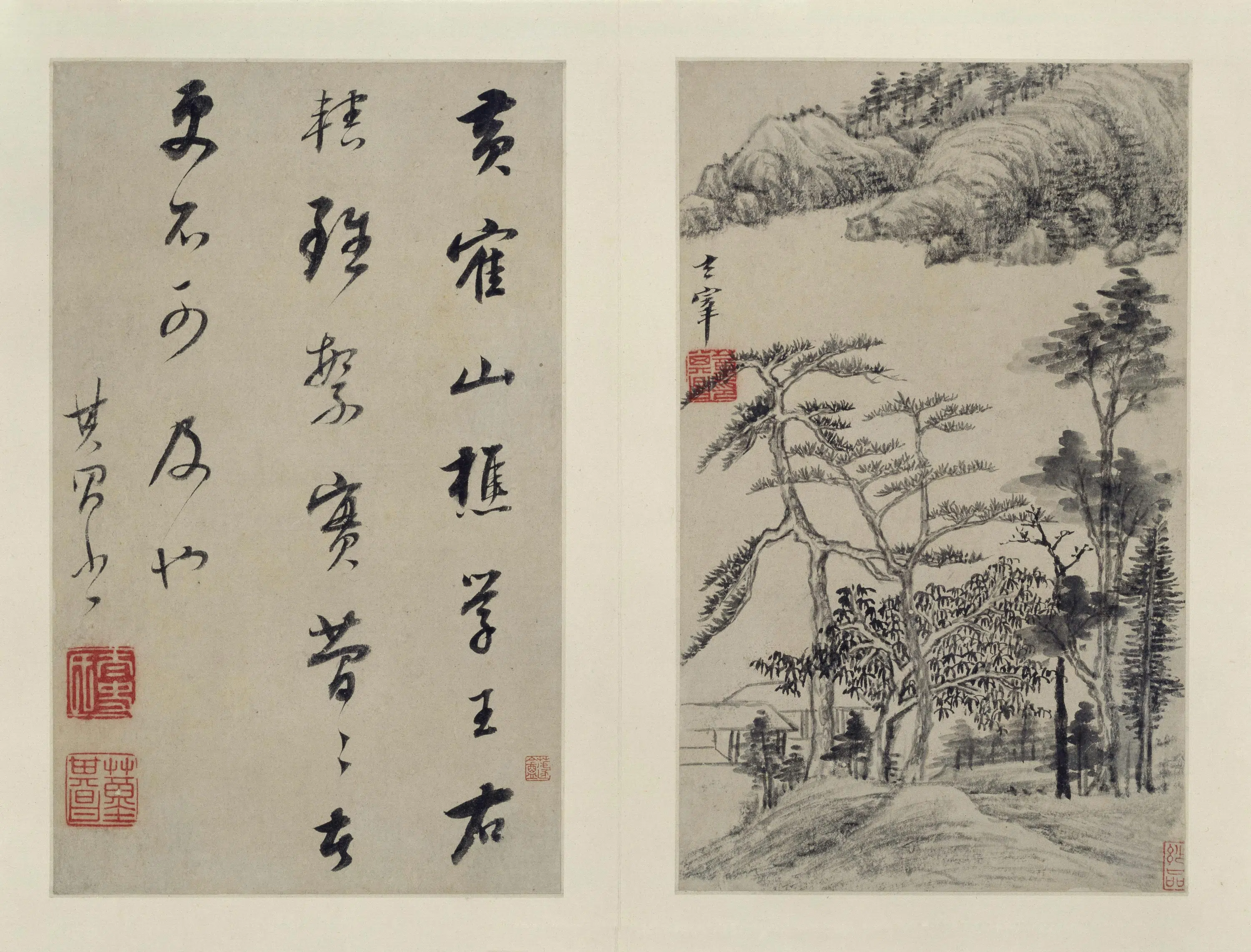 明朝【董其昌】《山水画册（10开）》 第4张