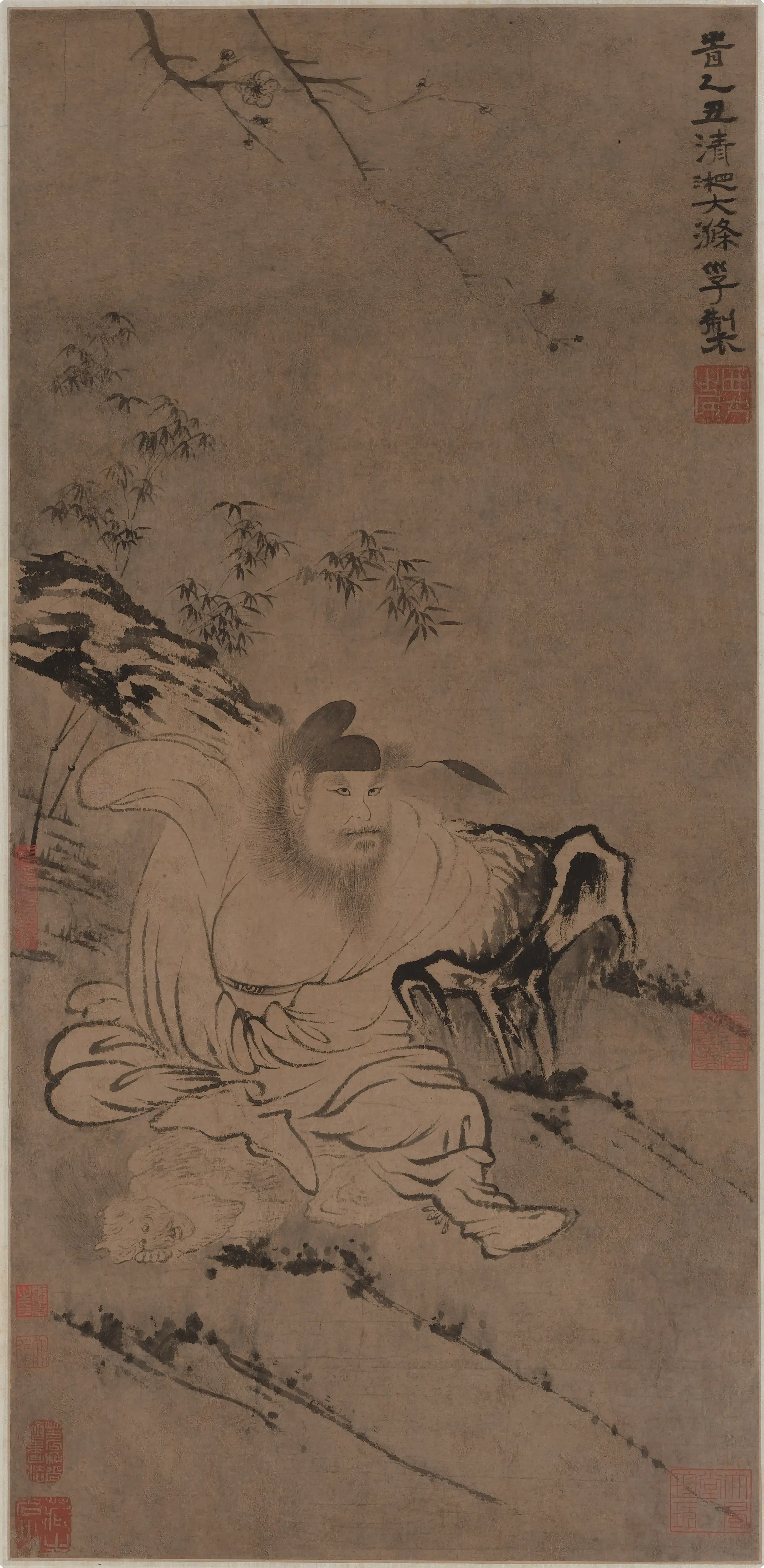 清代【石涛】《钟馗图轴》