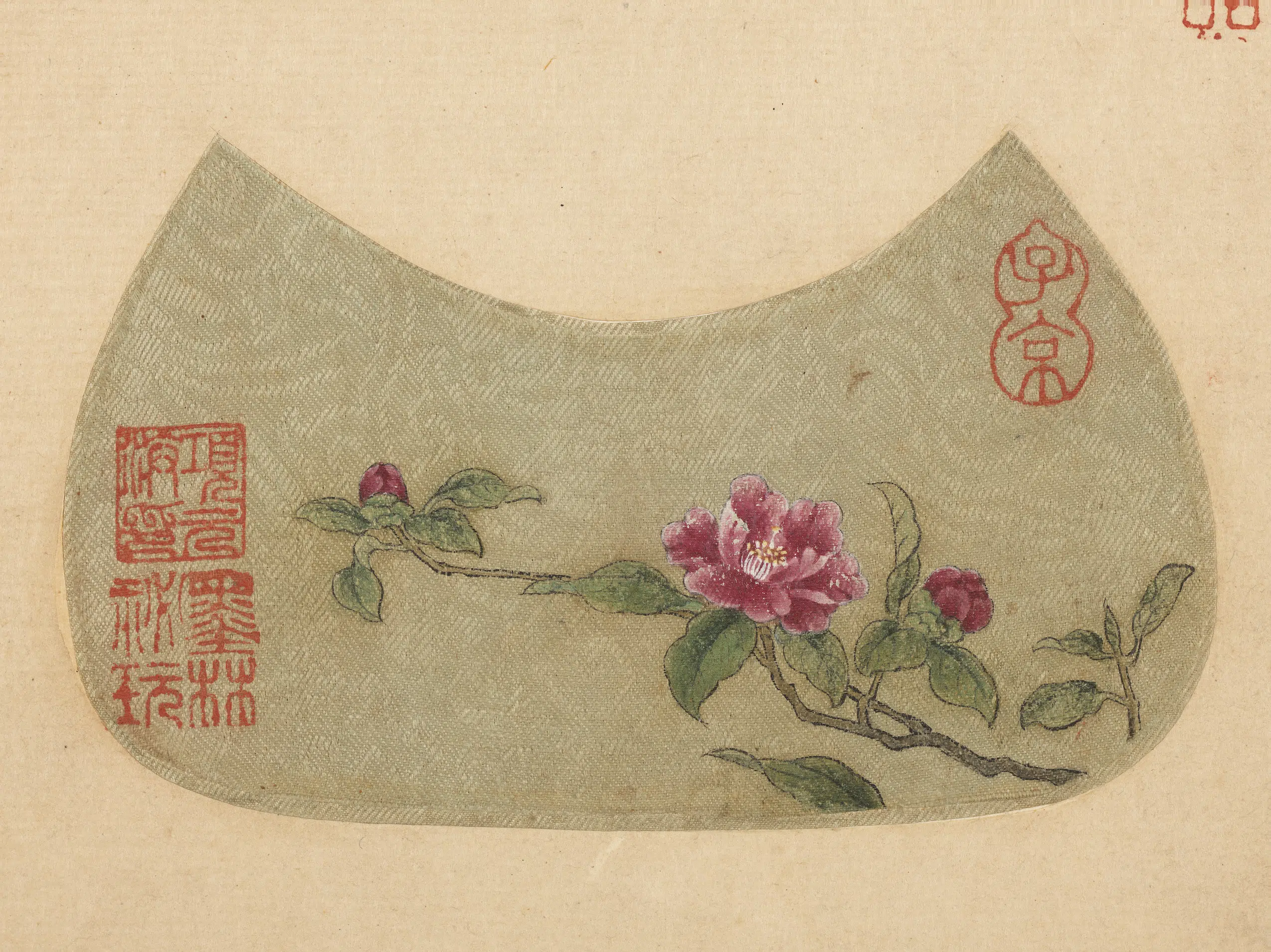 南宋【马远】《小品册-茶花》