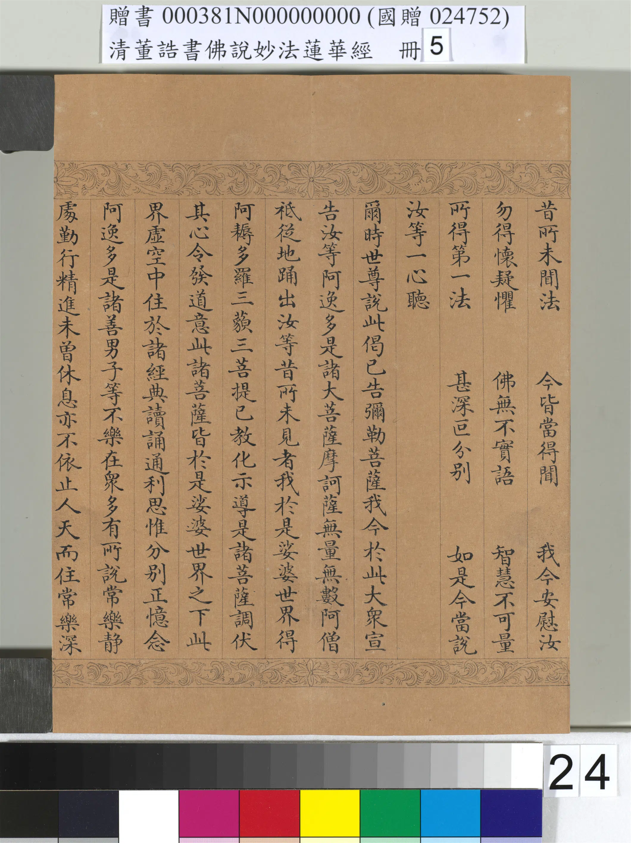 清代【董诰】《佛说妙法莲华经（五）册-52开》 第18张
