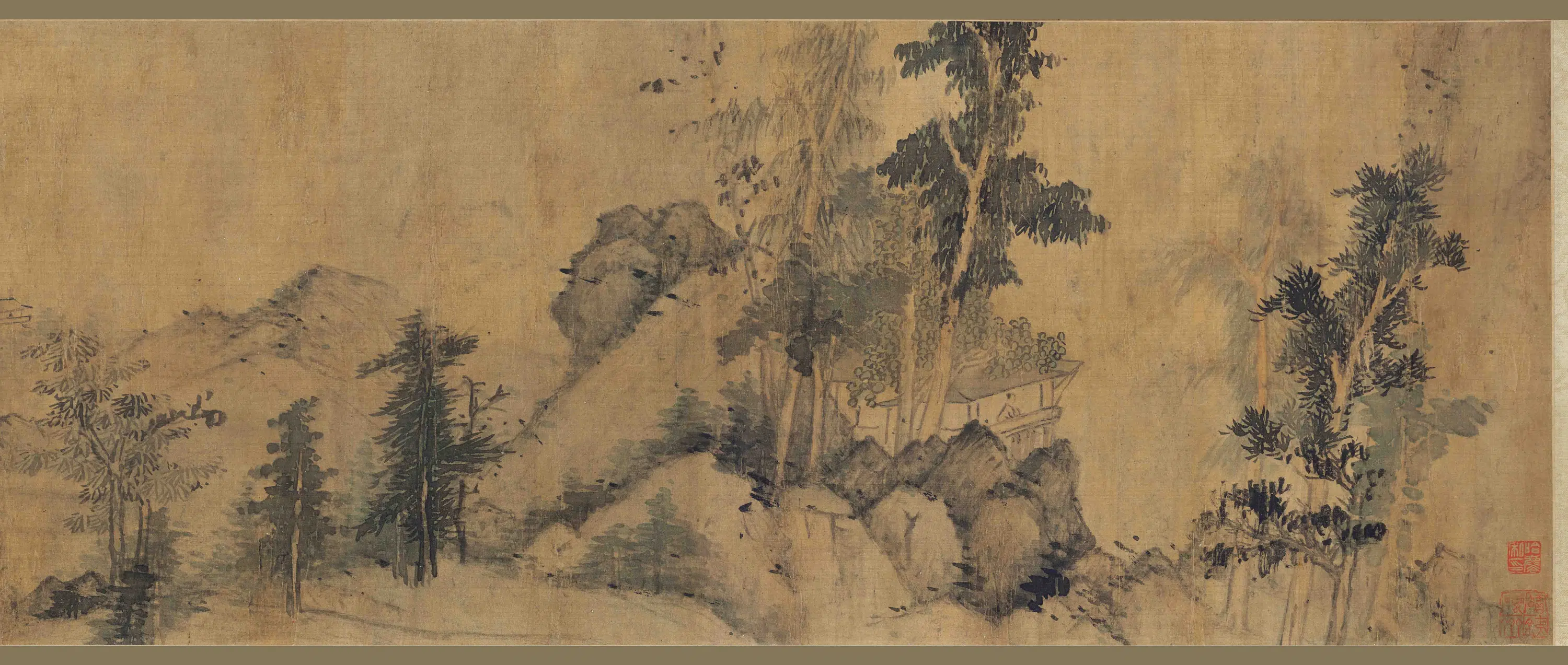 明朝【蓝瑛】《仿大痴山水卷》 第3张