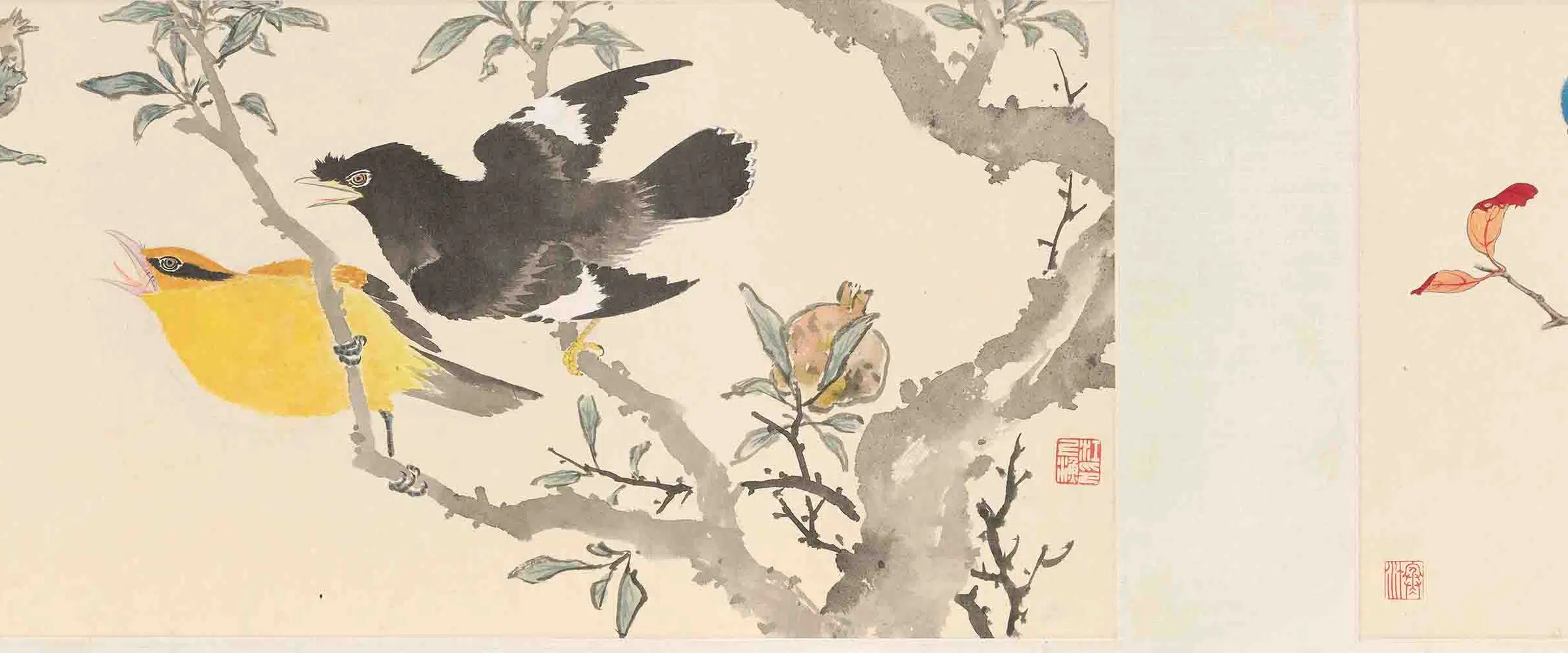 近现代【江寒汀】《百禽图卷》 第3张 近现代【江寒汀】《百禽图卷》 第3张