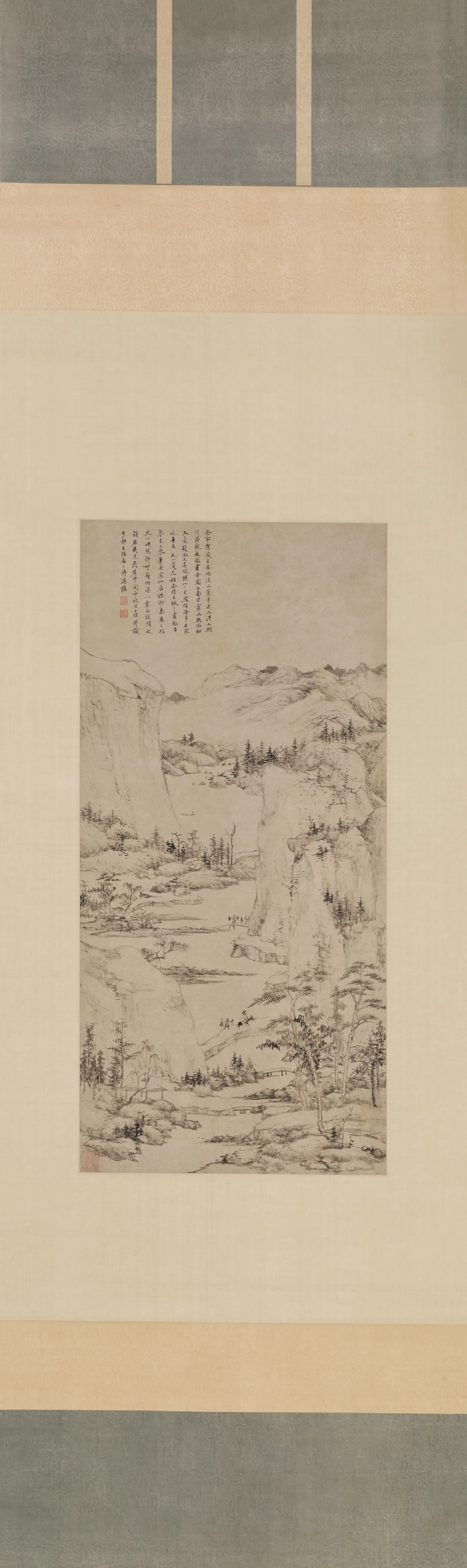 清代【查士标】《仙居飘渺图轴》