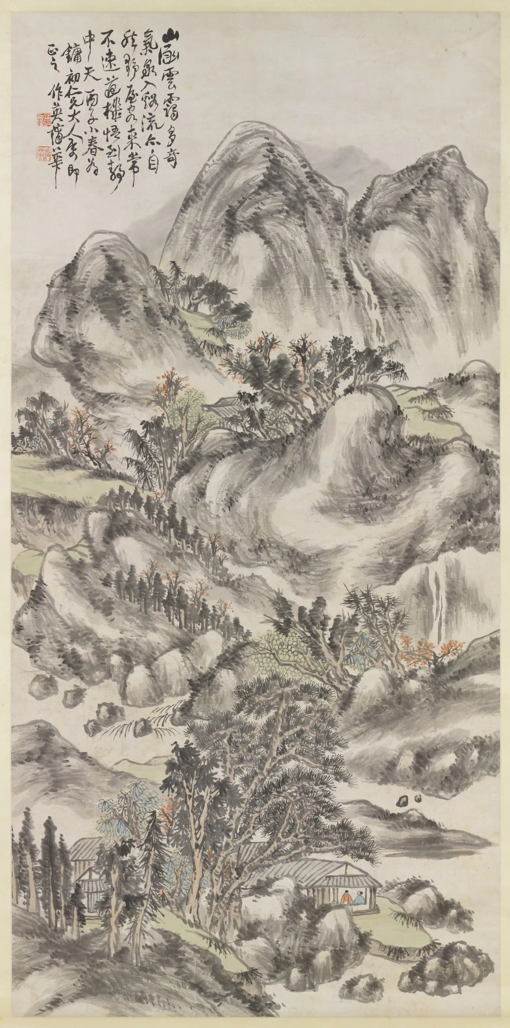 清代【蒲华】《山水图轴-1》