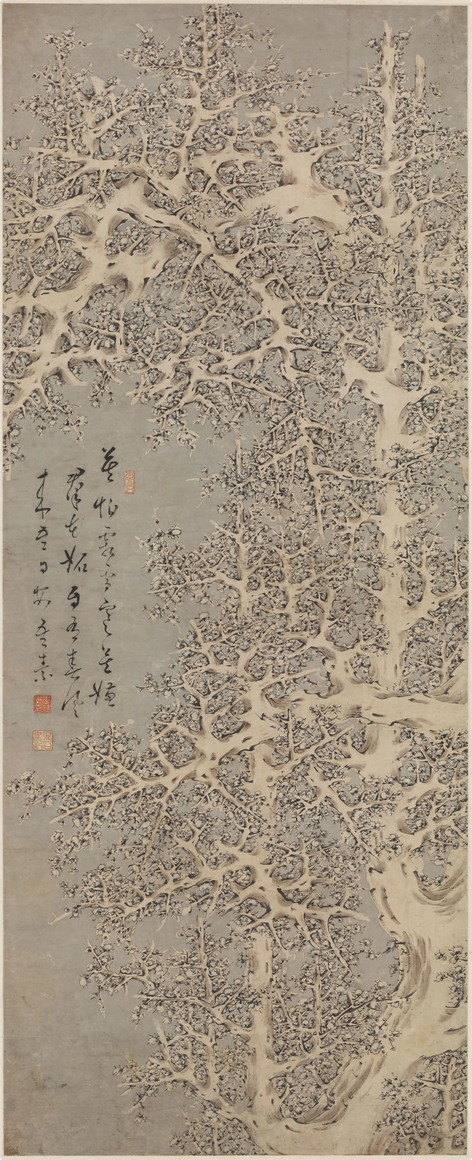 清代【李清】《梅花图轴》