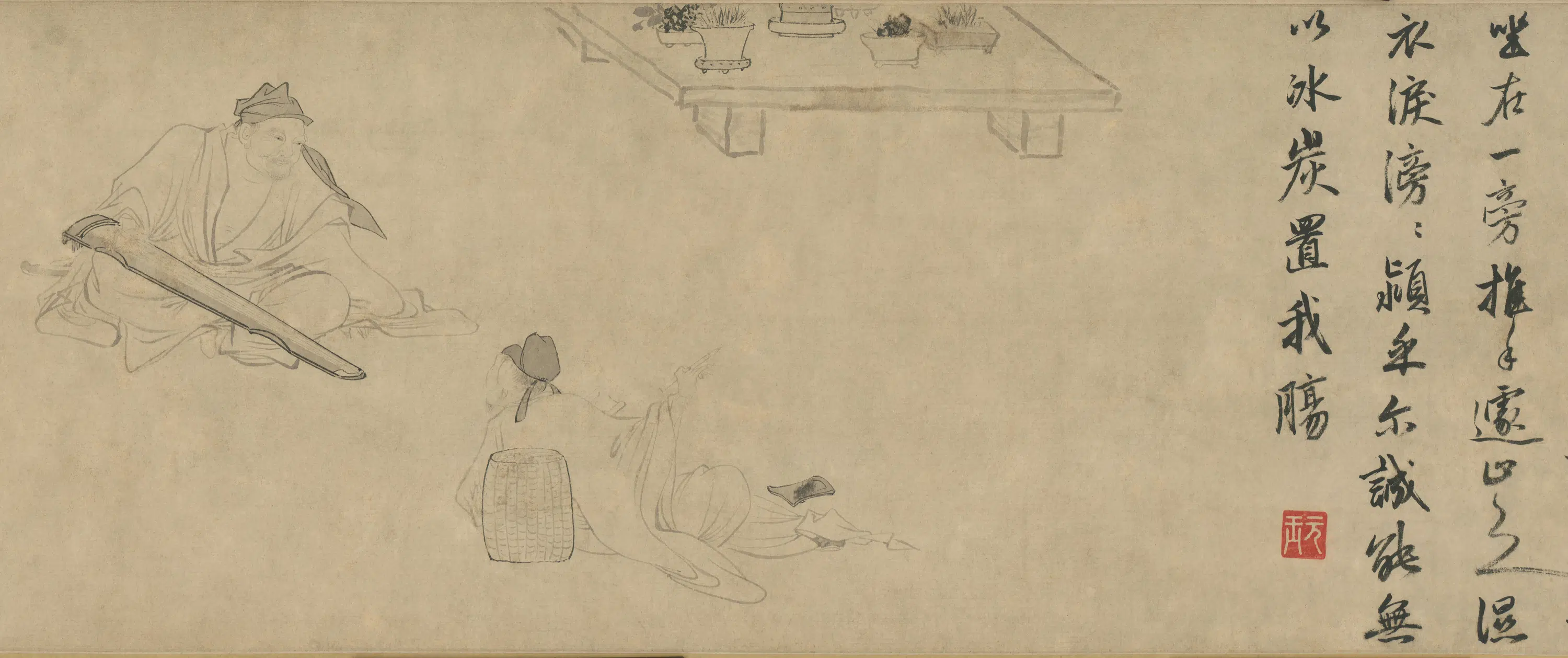 明朝【杜堇】《画古贤诗意卷》 第18张 明朝【杜堇】《画古贤诗意卷》 第18张