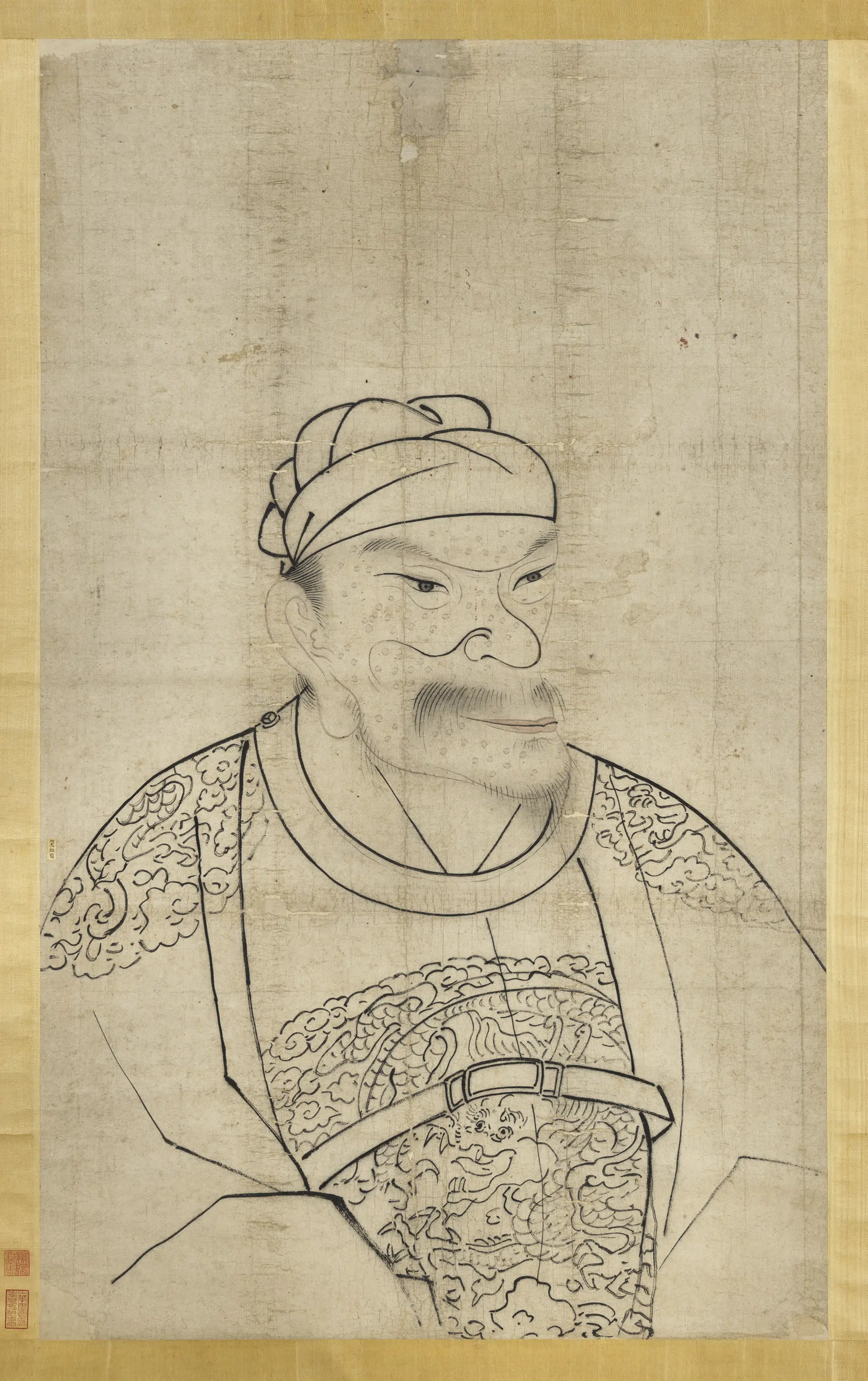 明朝《明太祖半身像（三）图轴》