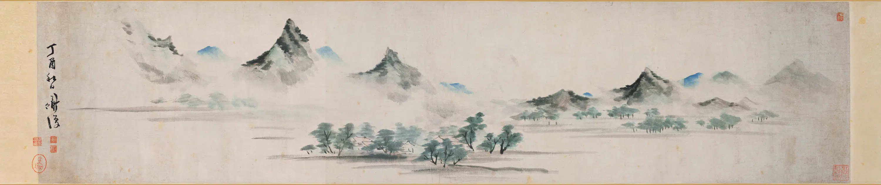 明朝【陈淳（道复）】《雨景山水图卷》