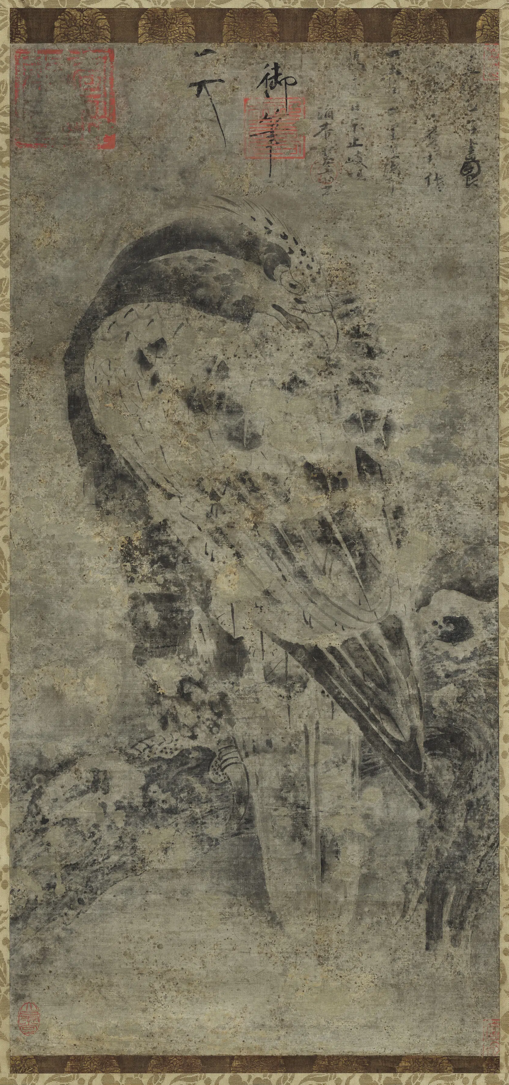 北宋【宋徽宗赵佶】《画鹰图轴》