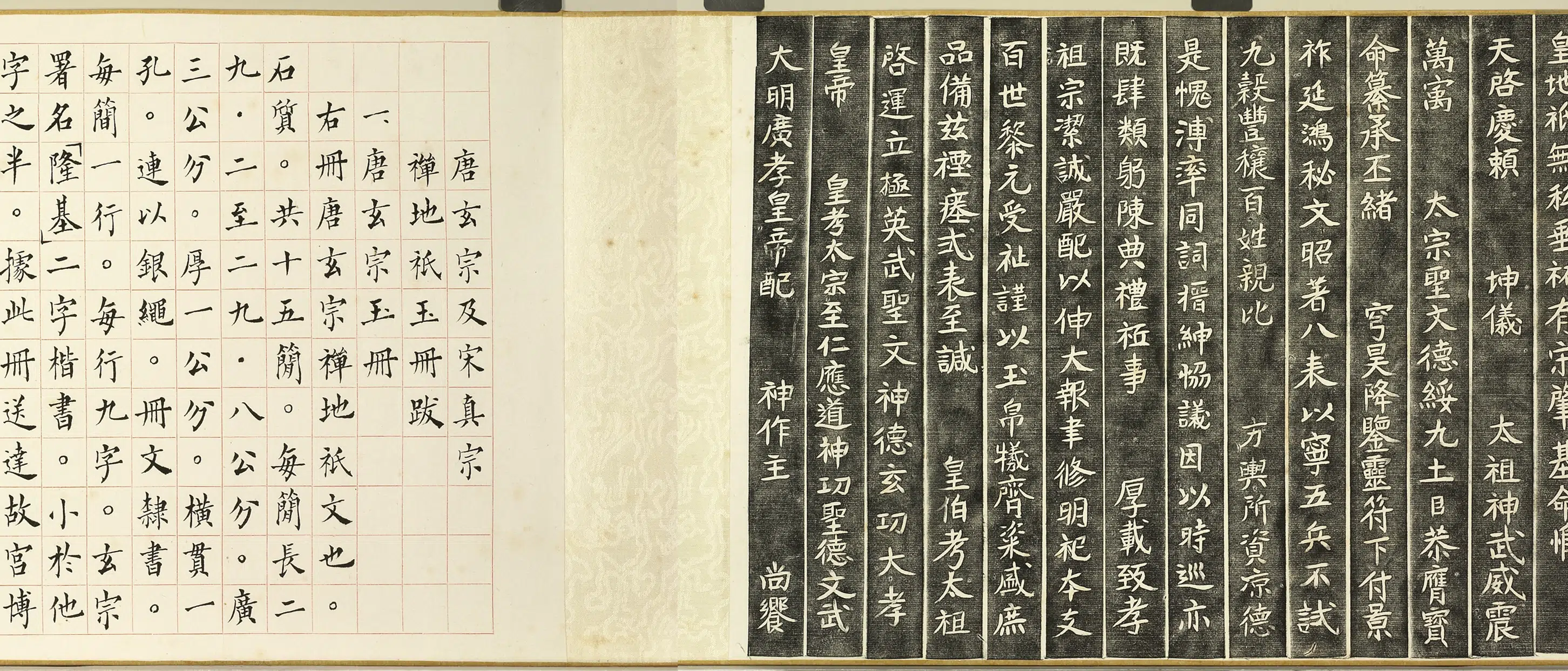 唐朝【李隆基】《唐玄宗宋真宗禅地祇玉册墨拓本卷》 第3张