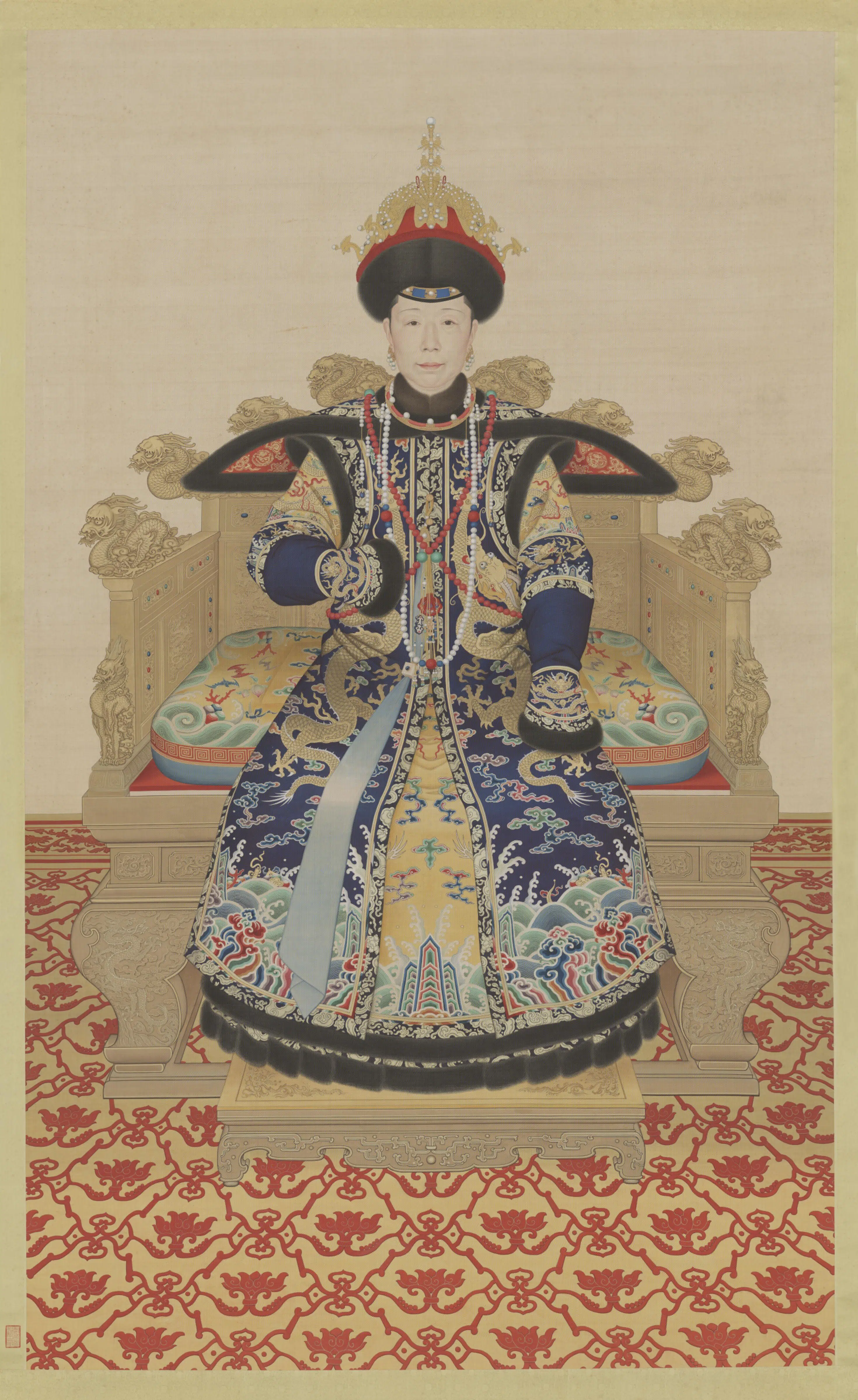 清代【清人】《画孝圣宪皇后朝服像轴-2》