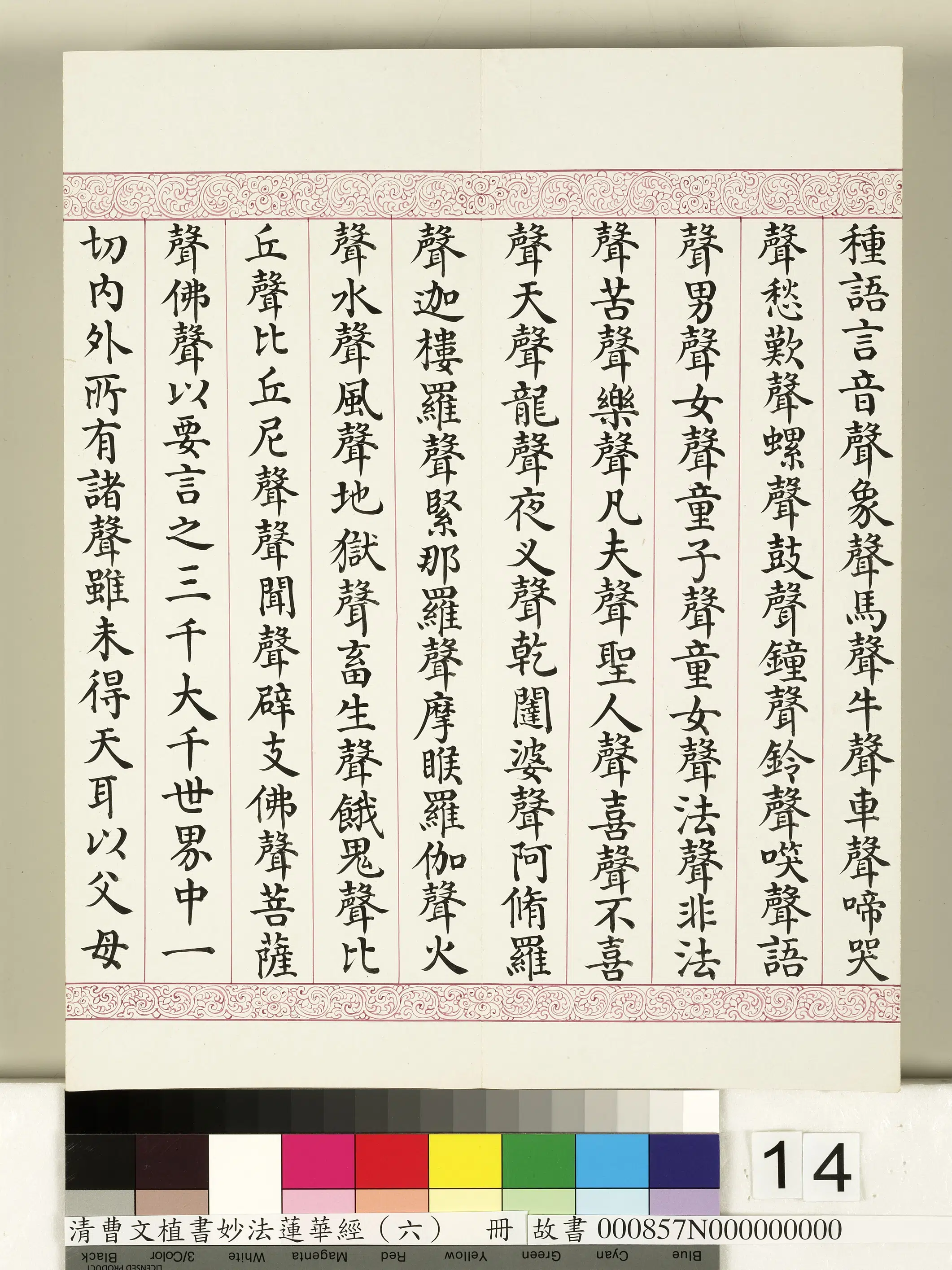 清代【曹文埴】《妙法莲华经（六）册》 第6张