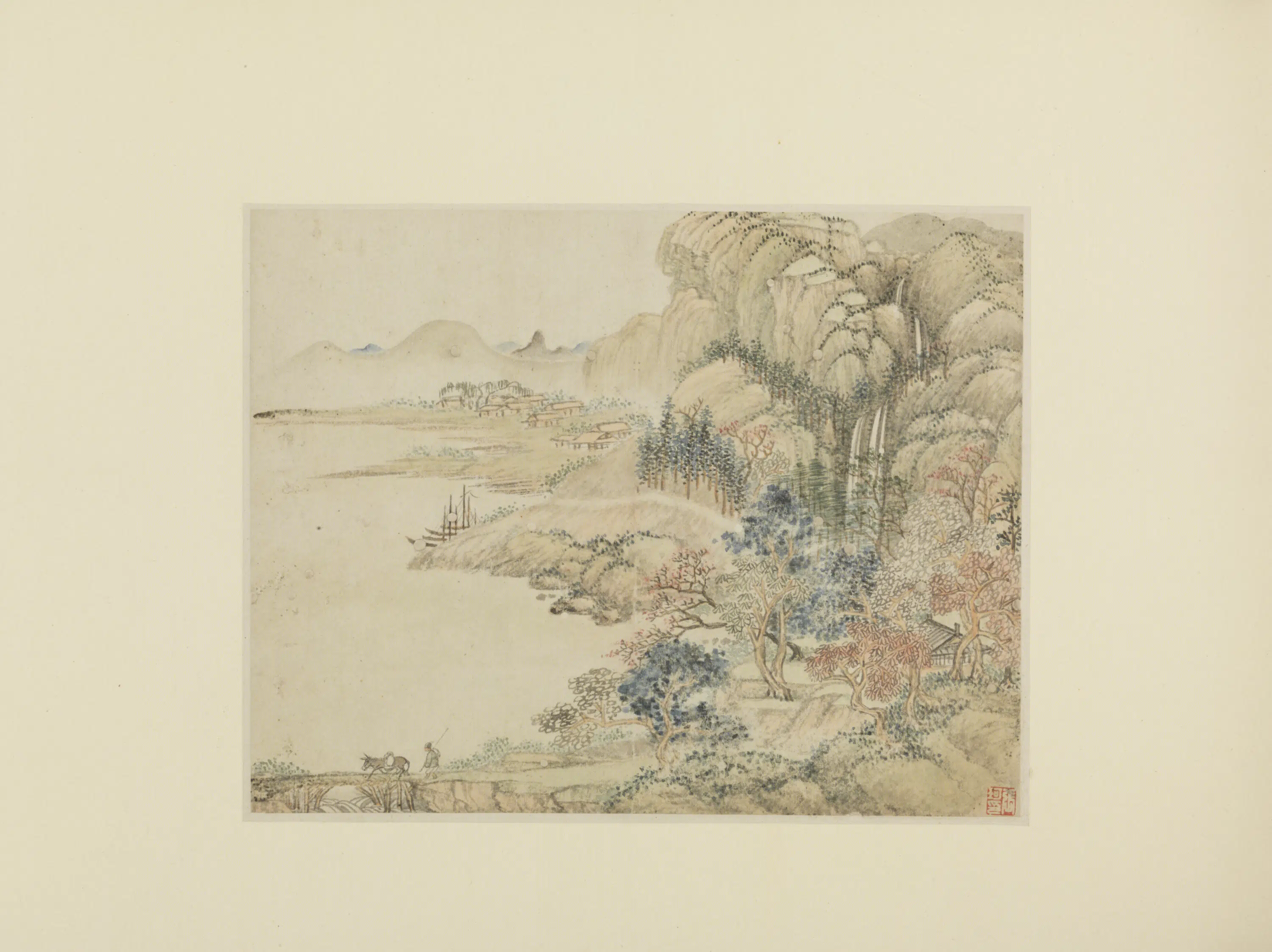 清代【张柯】《秋景山水页》