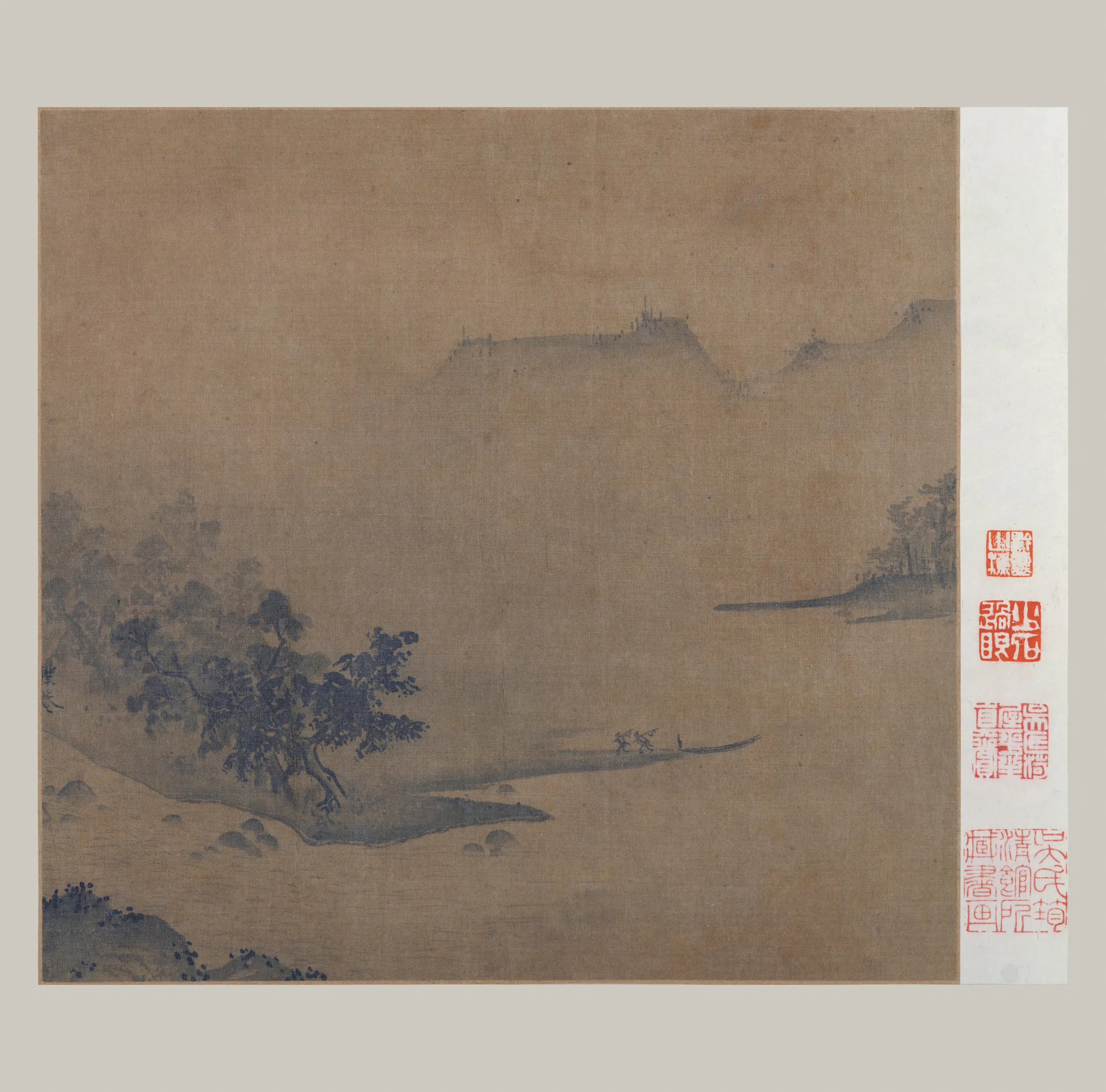 南宋【朴庵】《烟江欲雨图页》