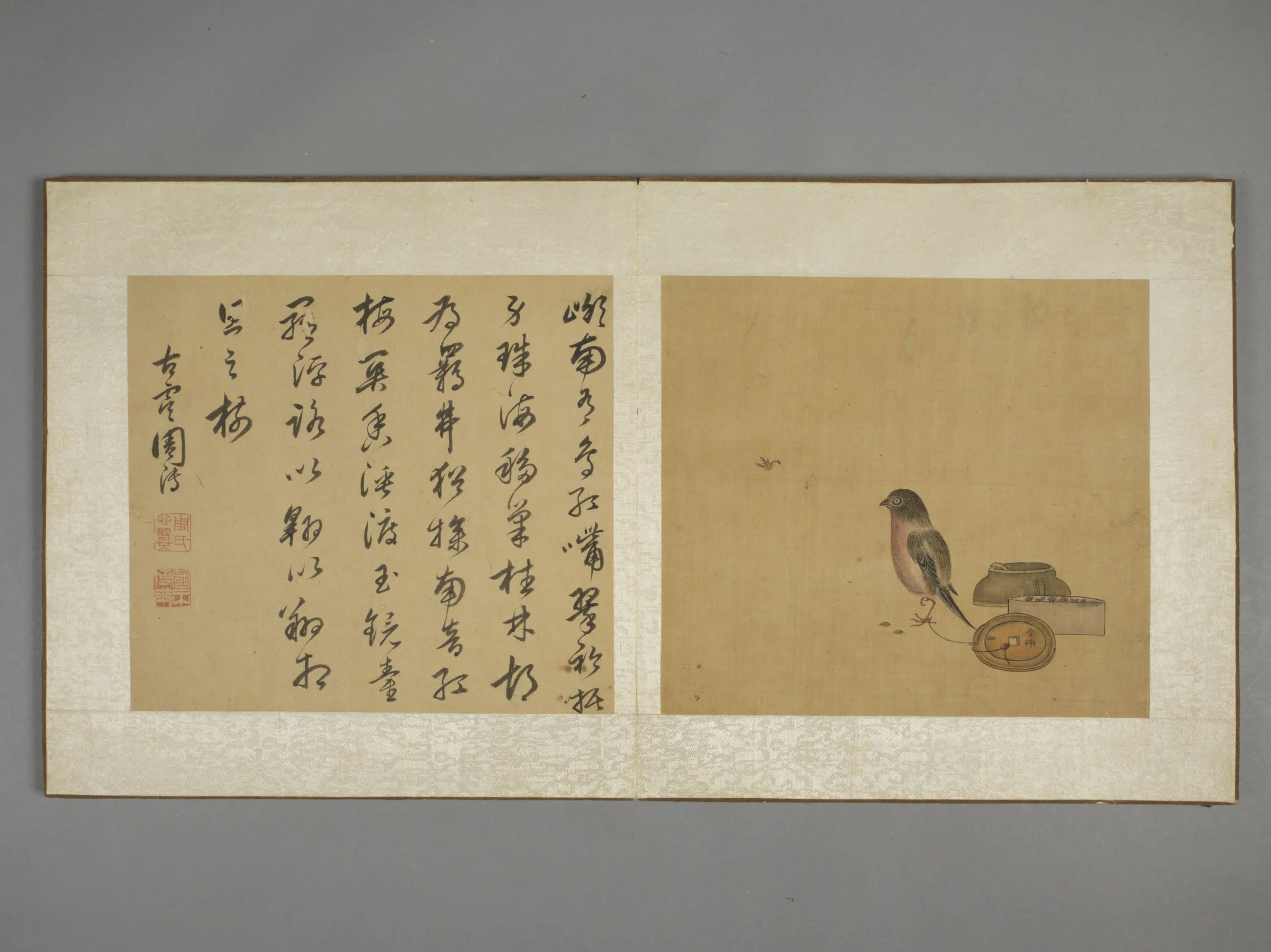 清代【陈字】《花卉人物册（10开）》 第7张
